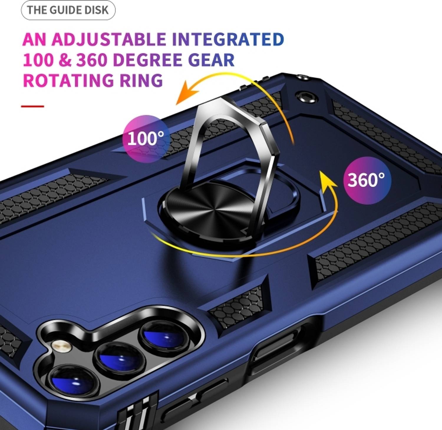 RUNICHA Back Cover for Samsung Galaxy A54 5G Blue - Image 3