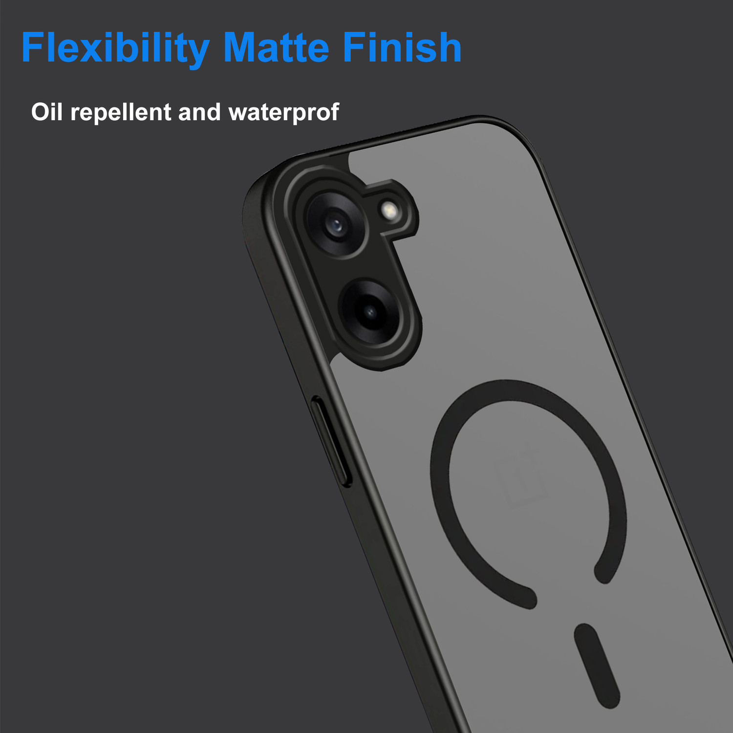 Image of BOZTI Back Cover for OnePlus Nord CE 5 5G (Black, Grip Case, Plastic, Silicon, Pack of: 1)