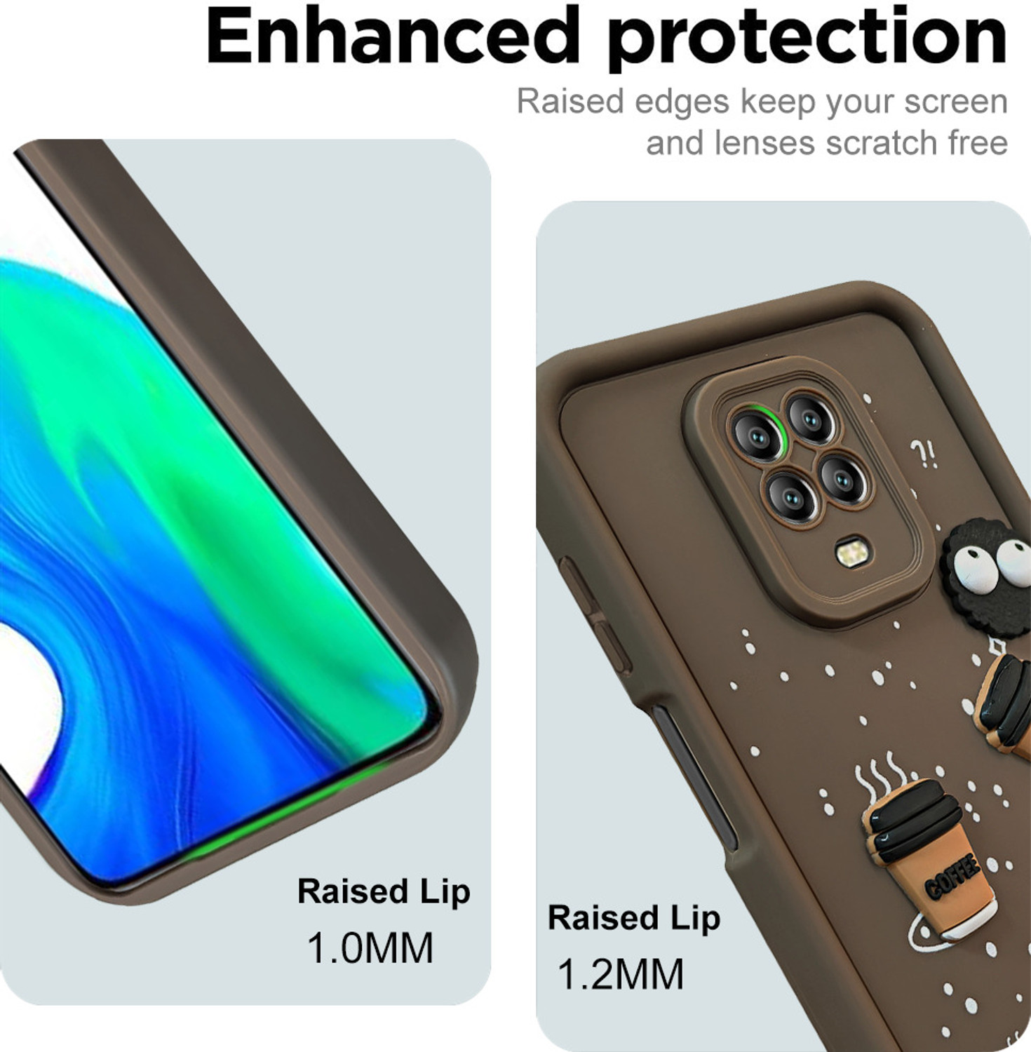 Image of KartV Back Cover for Mi Redmi Note 9 Pro Max (Brown, Camera Bump Protector, Silicon, Rubber, Pack of: 1)