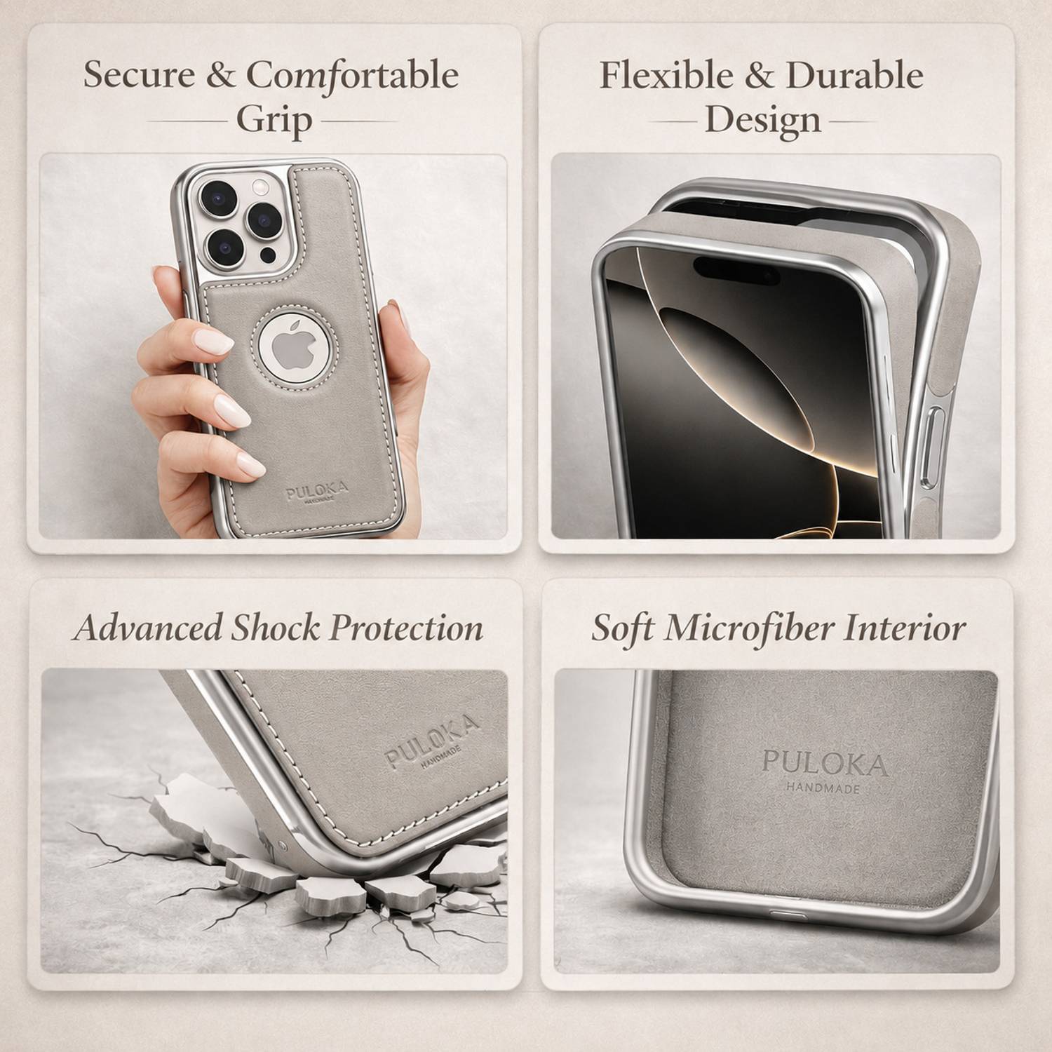 ABTLECOM iPhone 16 Pro Max 5G Back Cover Gray - Image 2