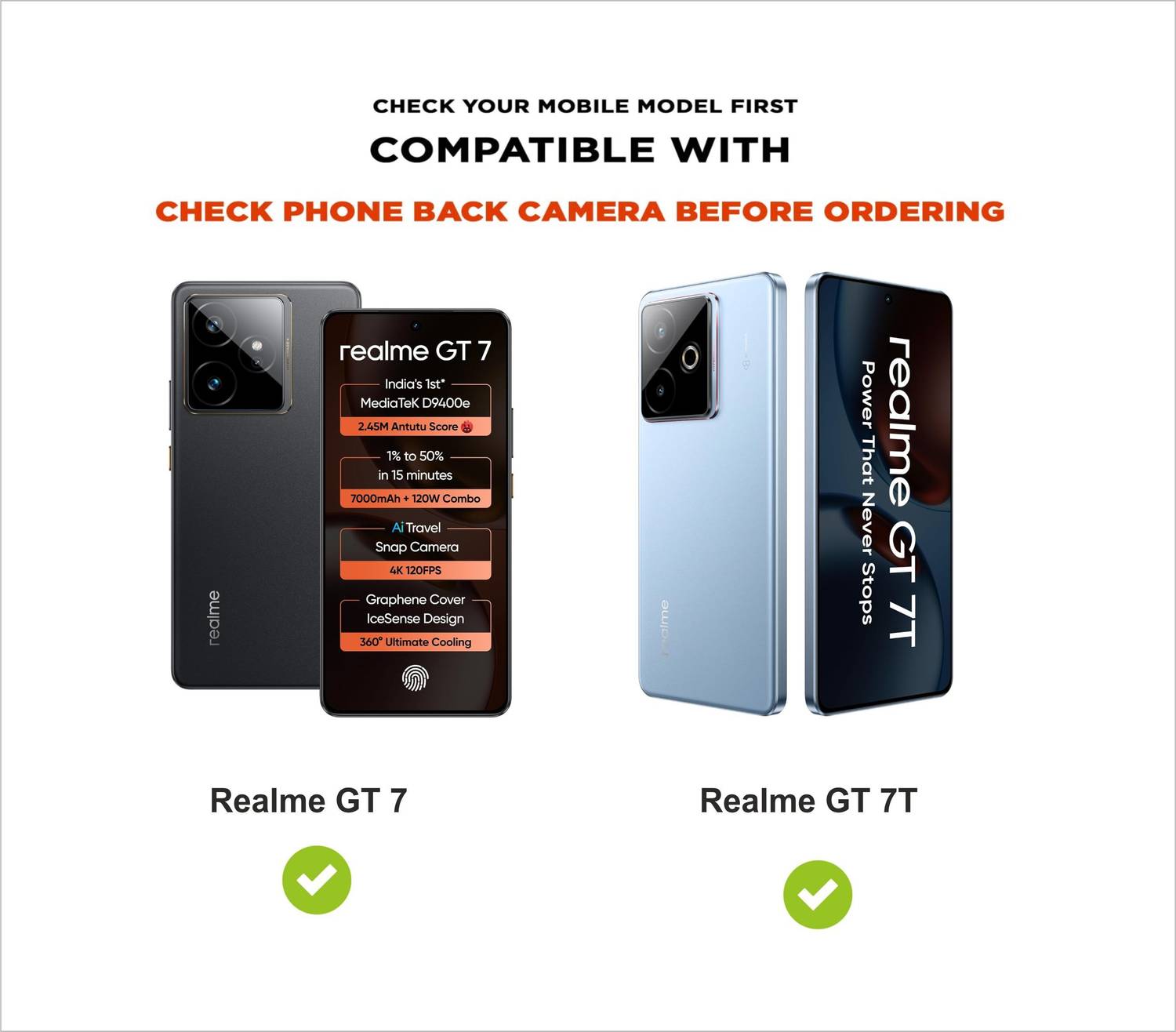 SBMS Back Cover for Realme GT 7/7T Black - Image 5