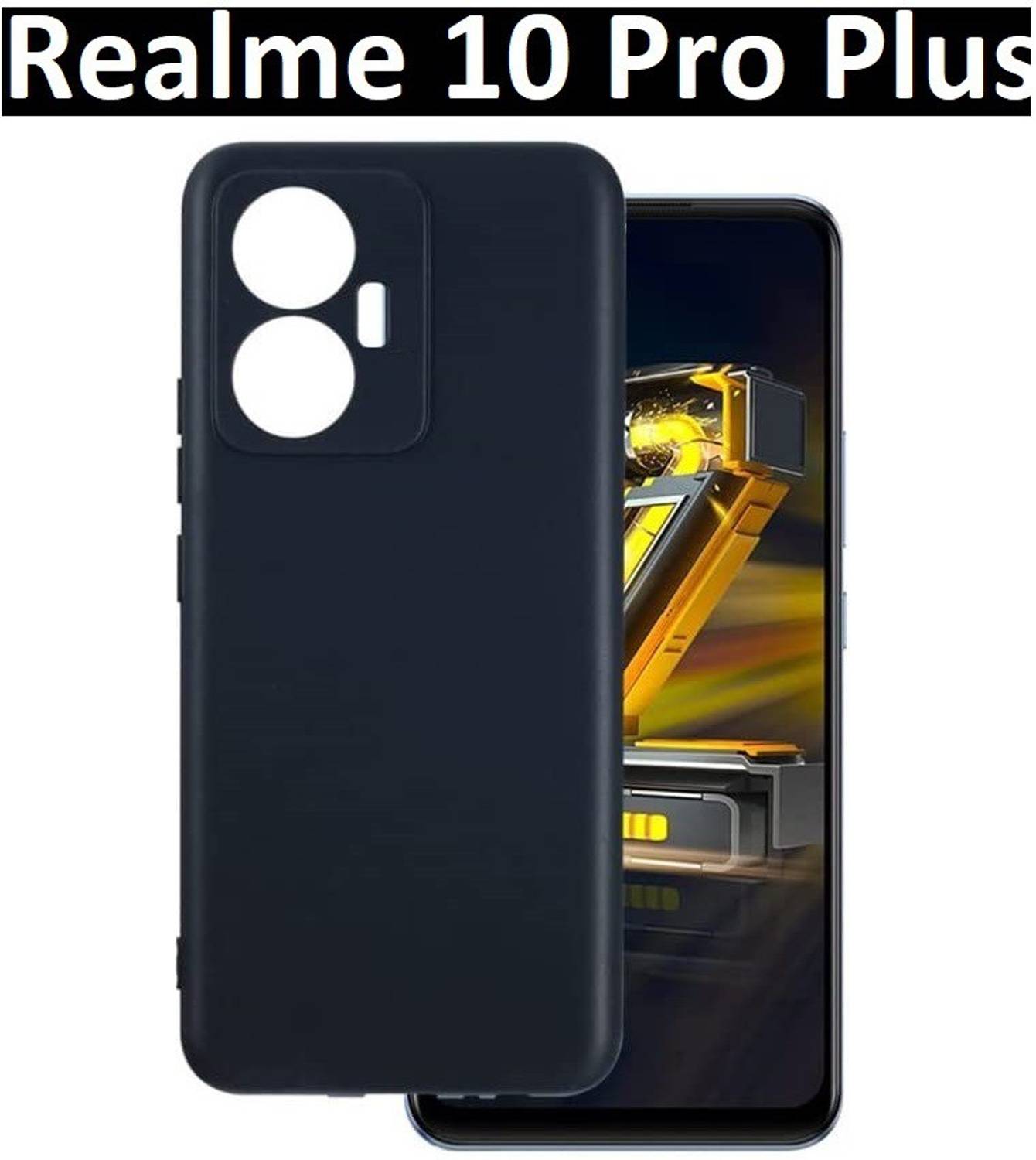 Bodoma Back Cover for Realme 10 Pro Plus 5G, Realme 10 Pro Plus 5G Black