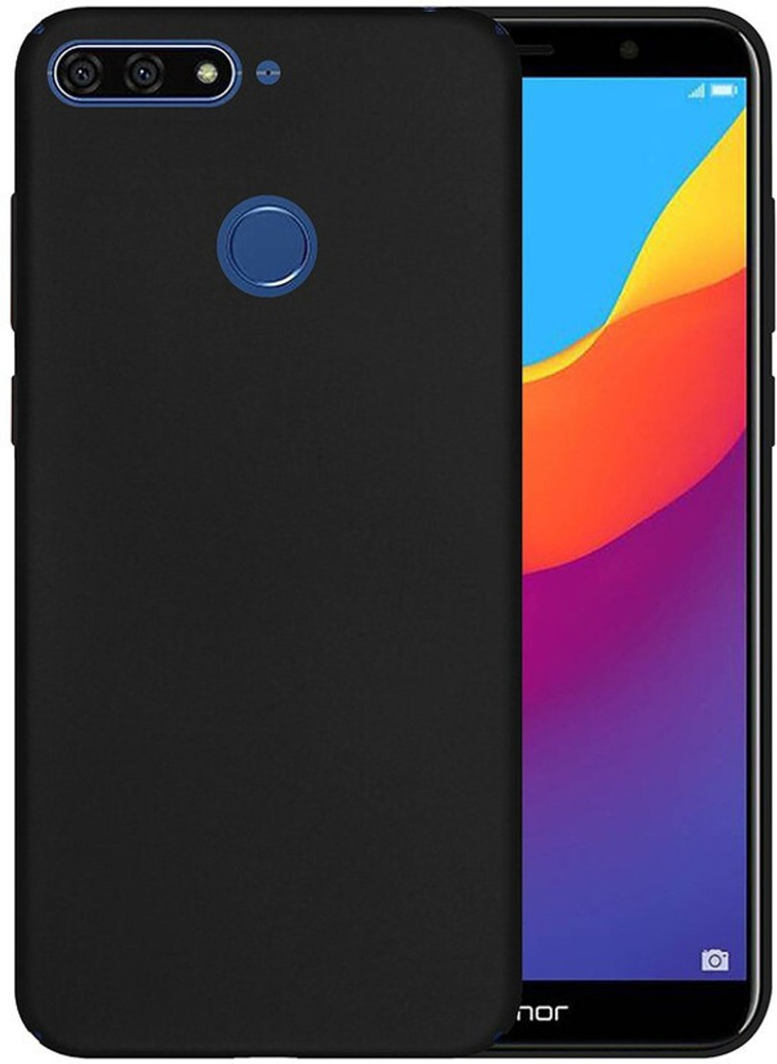Image of KIRBHG Back Cover for Honor 7A (Black, Matte Finish, Pack of: 1)