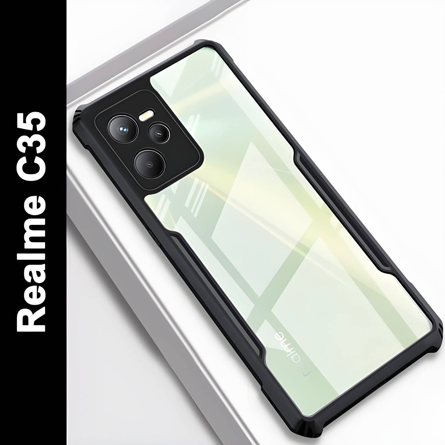 Chic Vibe Back Cover for Realme C35 Black - Image 1