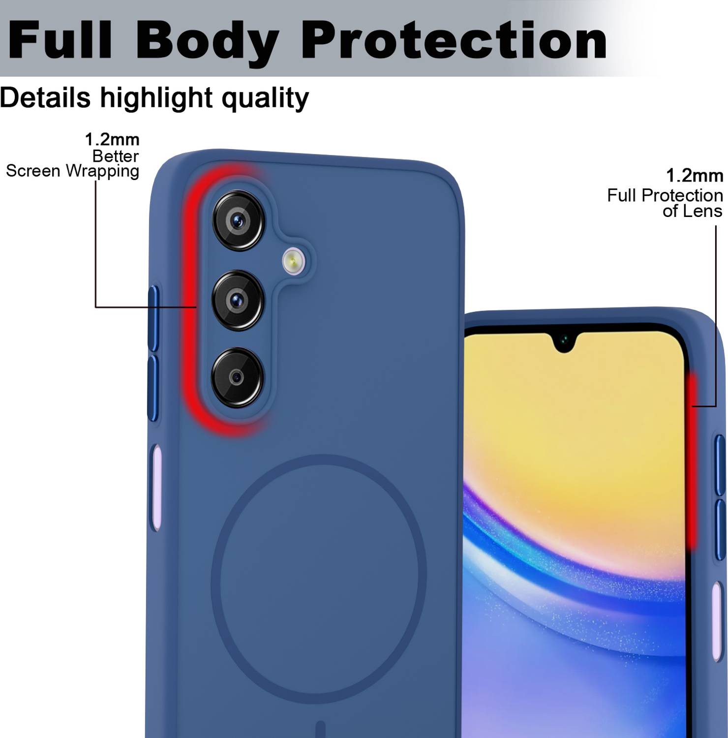 KartV Back Cover for Samsung Galaxy F15 5G Blue - Image 2