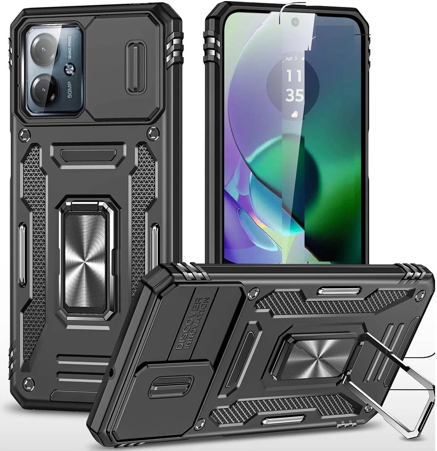 Cover Alive Back Cover for Motorola G54 5G Black - Image 1