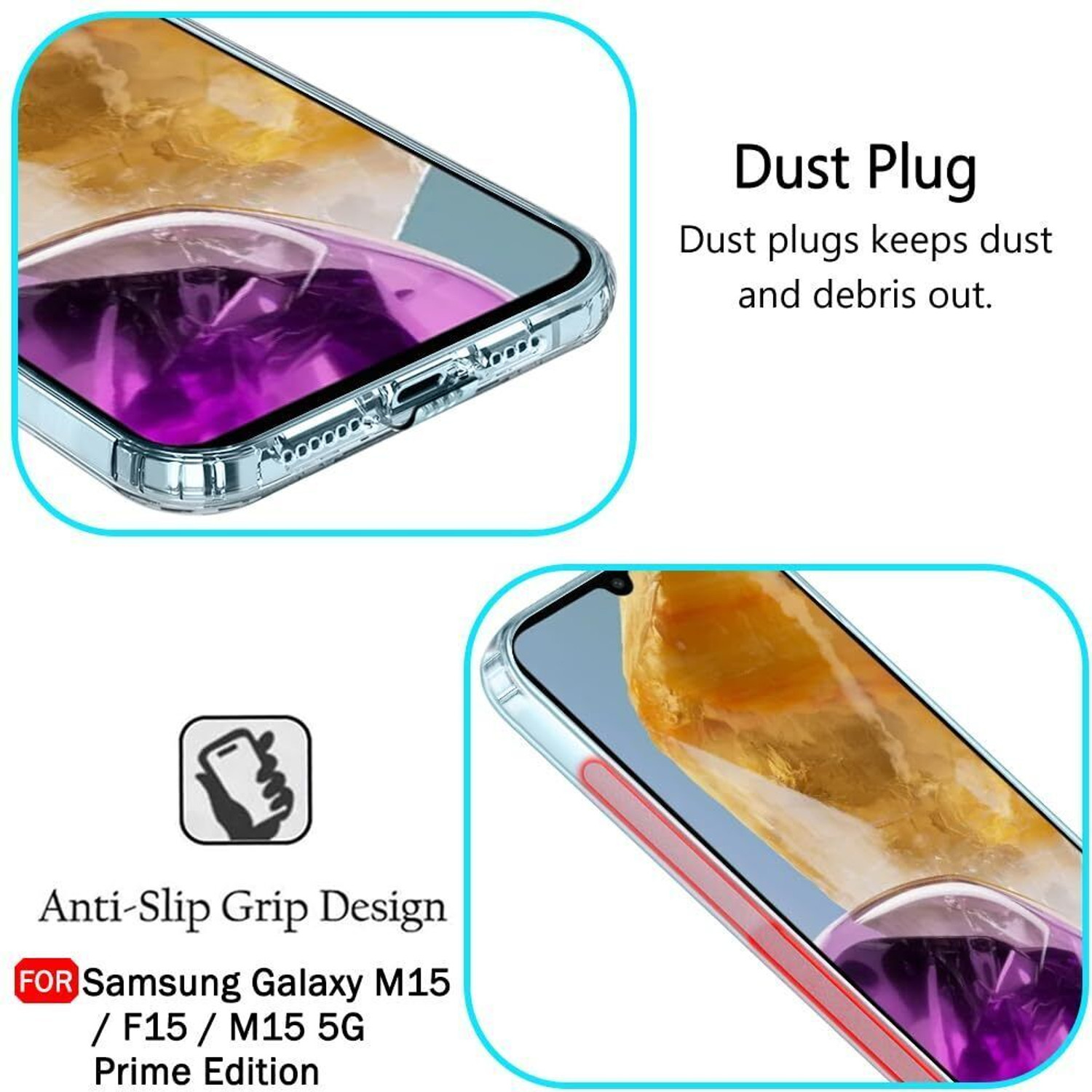 Image of Spinzzy Back Cover for Samsung Galaxy M15 5G, Samsung Galaxy F15 5G