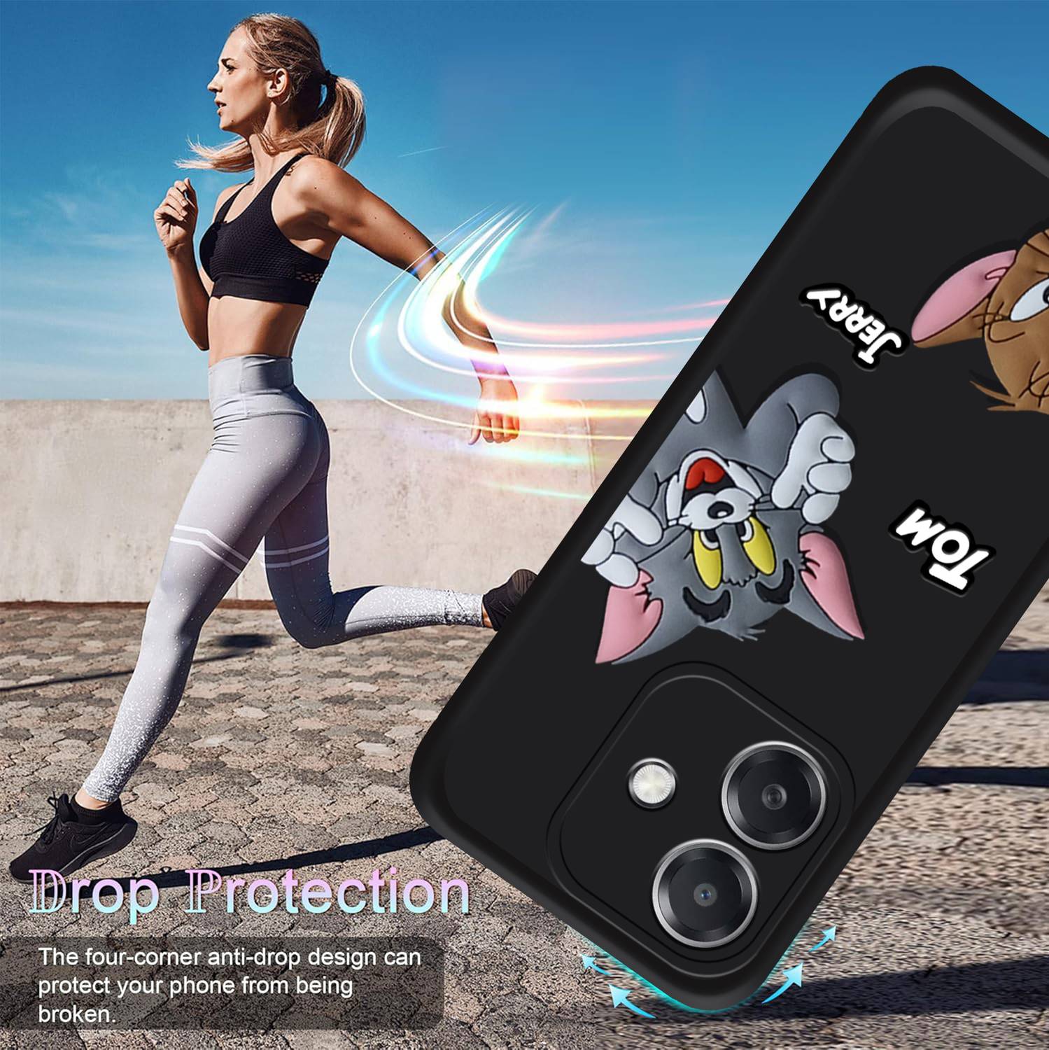 MOBILECASE Back Cover for OPPO A3 5G Black - Image 5