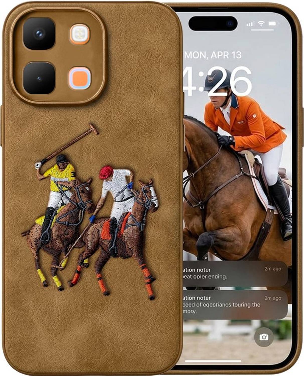 Luxecase Back Cover for Infinix Note edge Brown - Image 1