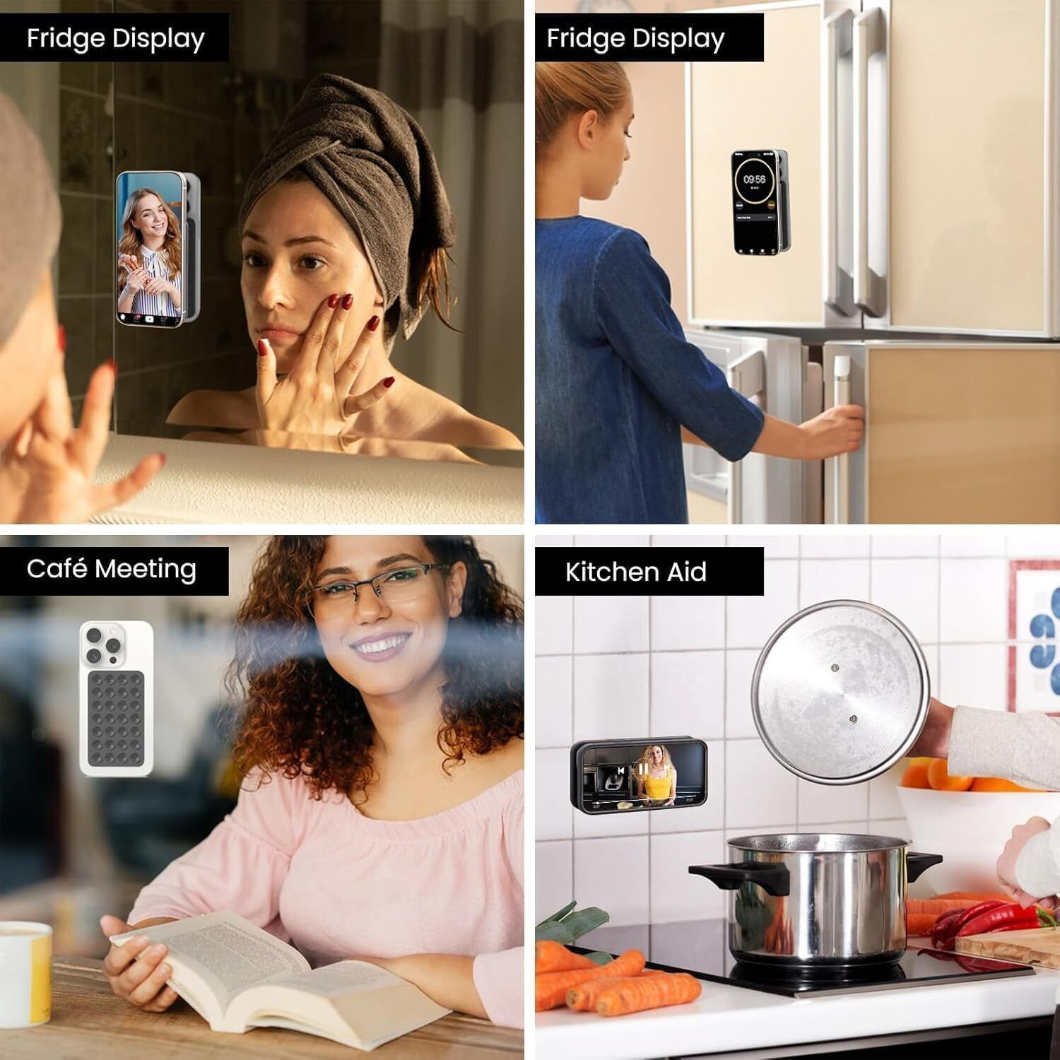 Image of GUOi Back Cover for Silicon Sticker Suction Phone Case for Hand Free Mobile Accessory, Mirror,Shower