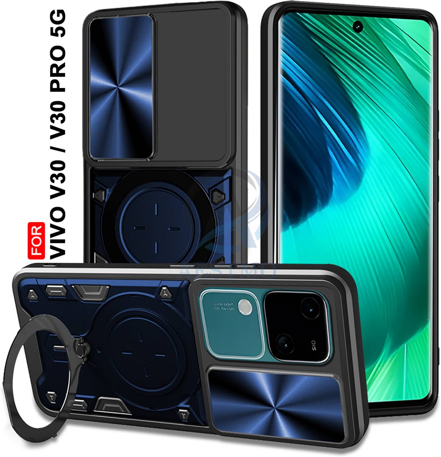 AESTMO Back Cover for Vivo V30, Vivo V30 Pro 5G