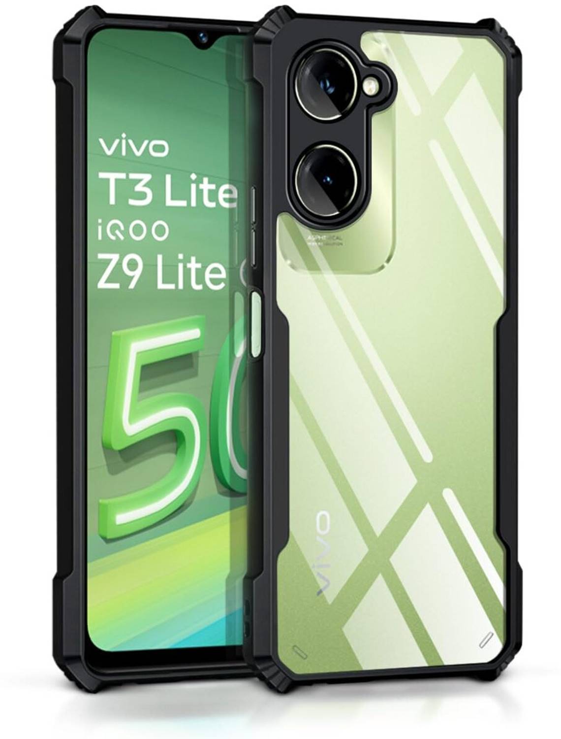 AMEYAA Back Cover for iQOO Z9 Lite, Vivo T3 Lite 5G, Vivo Y18, vivo Y18e, Vivo Y03 Crystal Clear Shockproof