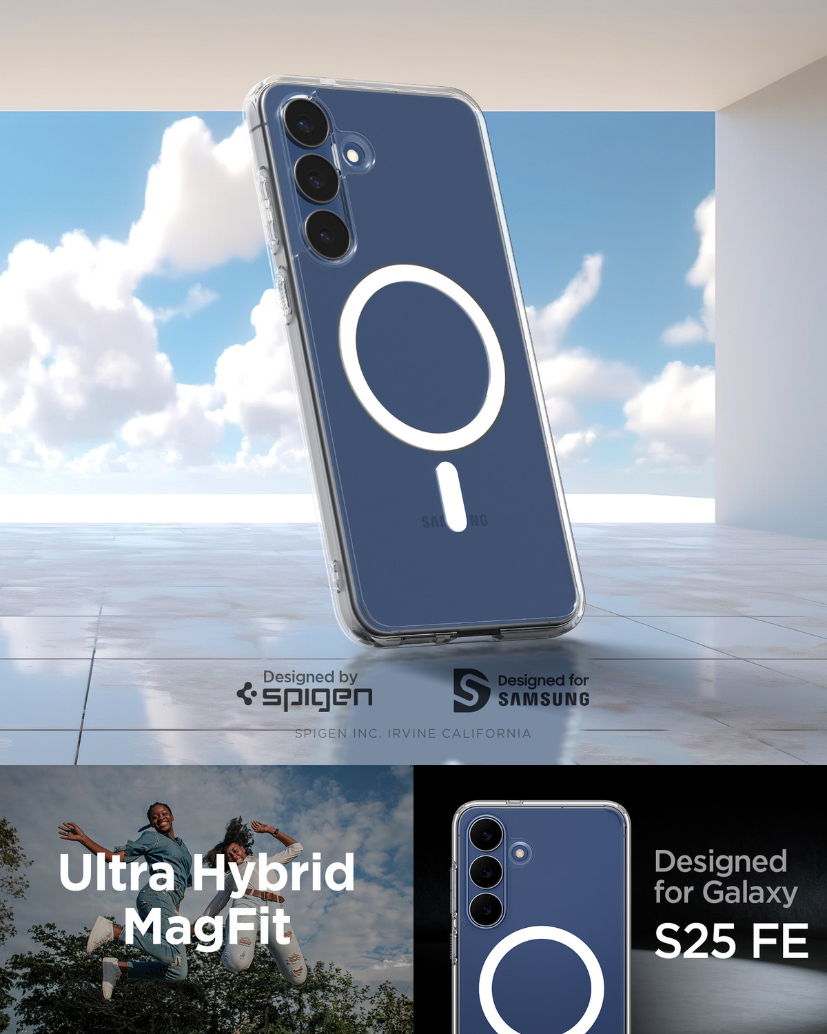 Image of Spigen Ultra Hybrid MagFit Back Cover for Samsung Galaxy S25 FE 5G