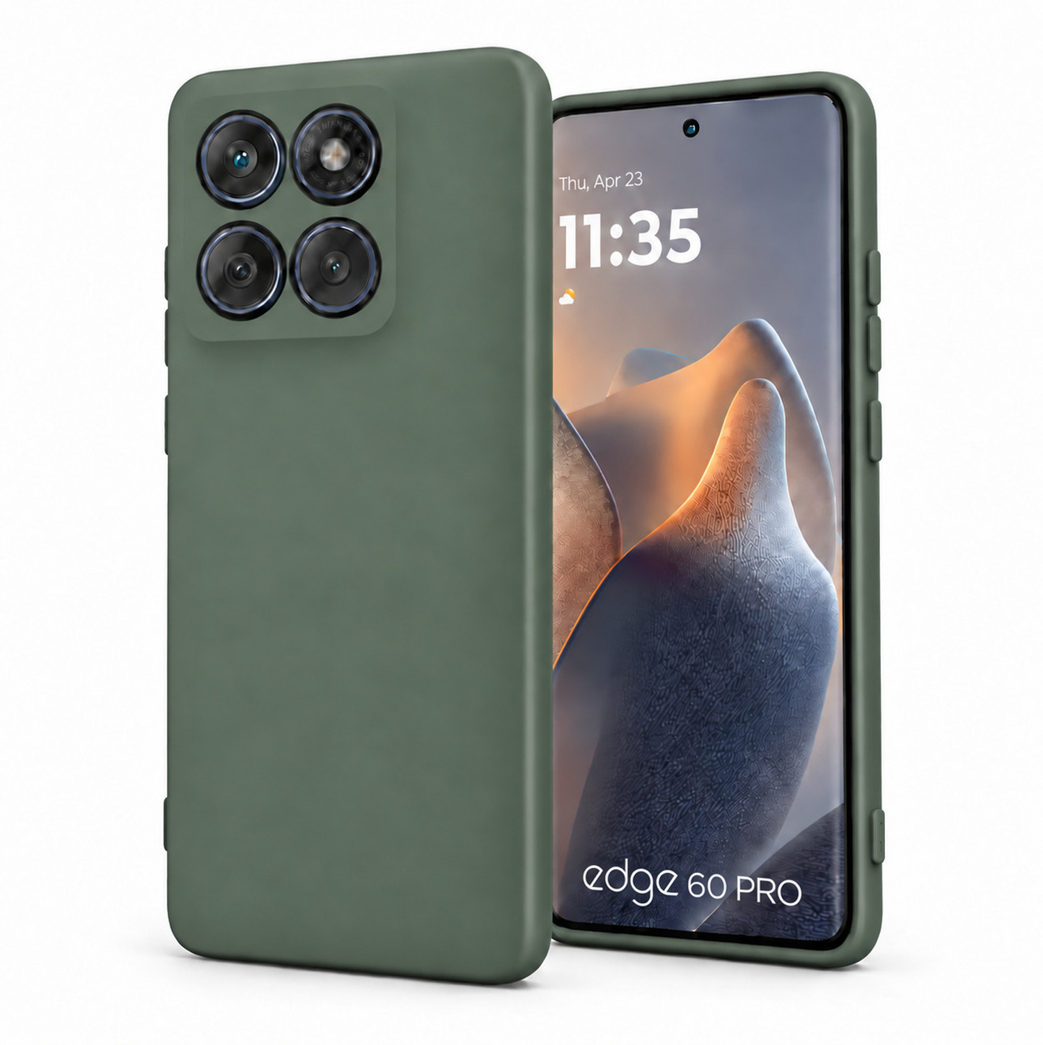 Image of FIRST MART Back Cover for Motorola Edge 60 Pro 5G (Green, Hard Case, Silicon, Pack of: 1)