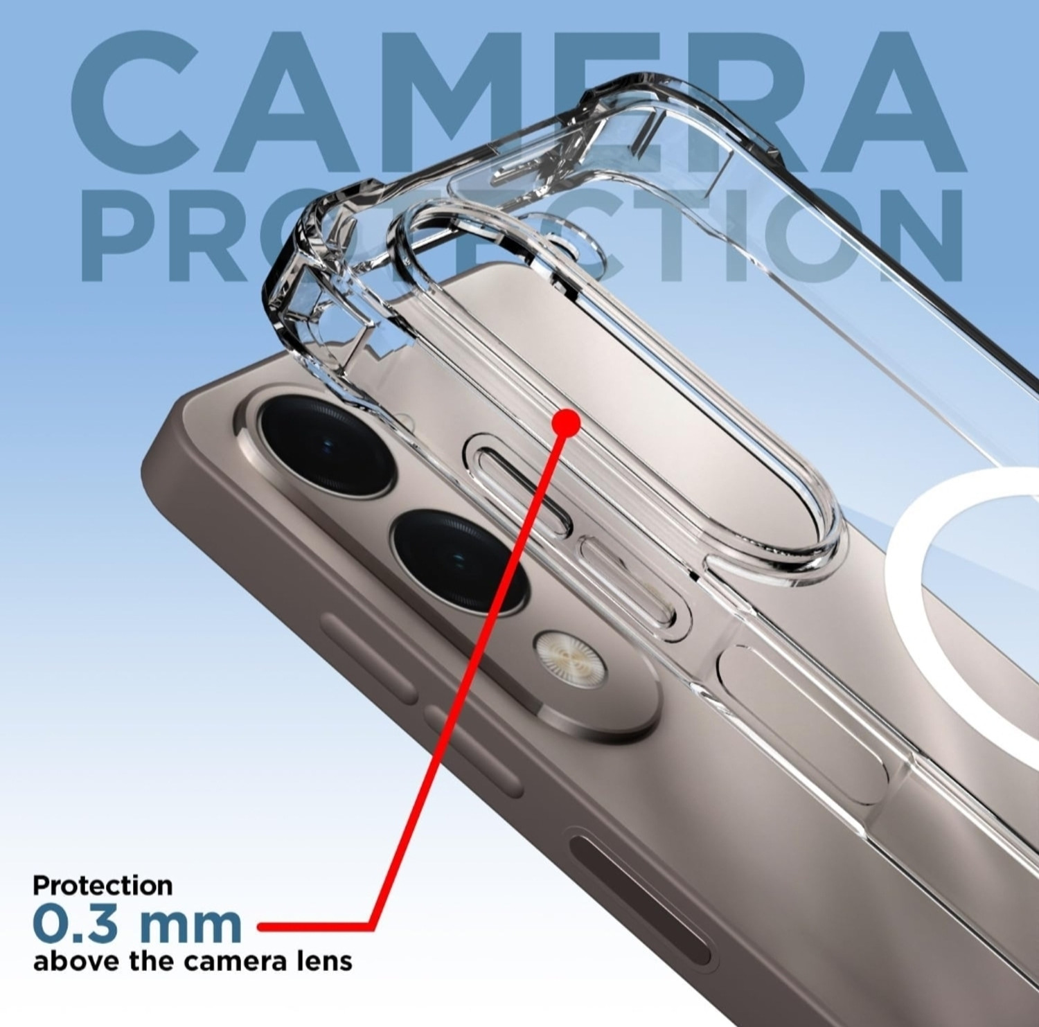 Image of i S Back Cover for Vivo Y19e, Magnetic Bumper Transparent Case, Shockproof Air Cushine Clear, Soft & TPU