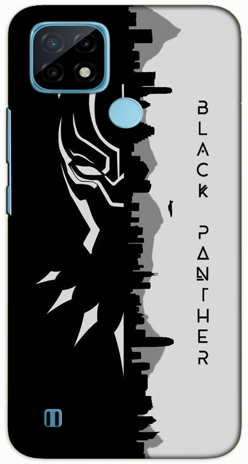 iprinto Black Panther Back Cover for realme C21 RMX3201