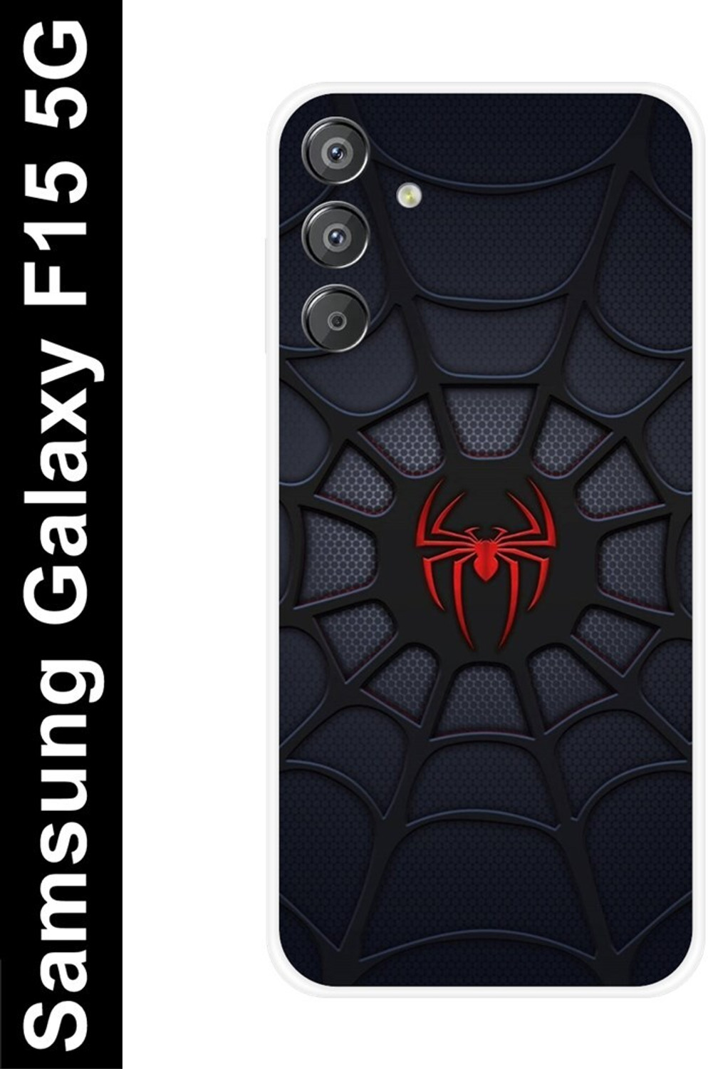 Image of COVERBAK Back Cover for Samsung Galaxy F15 5G, Samsung F15 5G, SPIDER,SPIDERMAN,BLACK