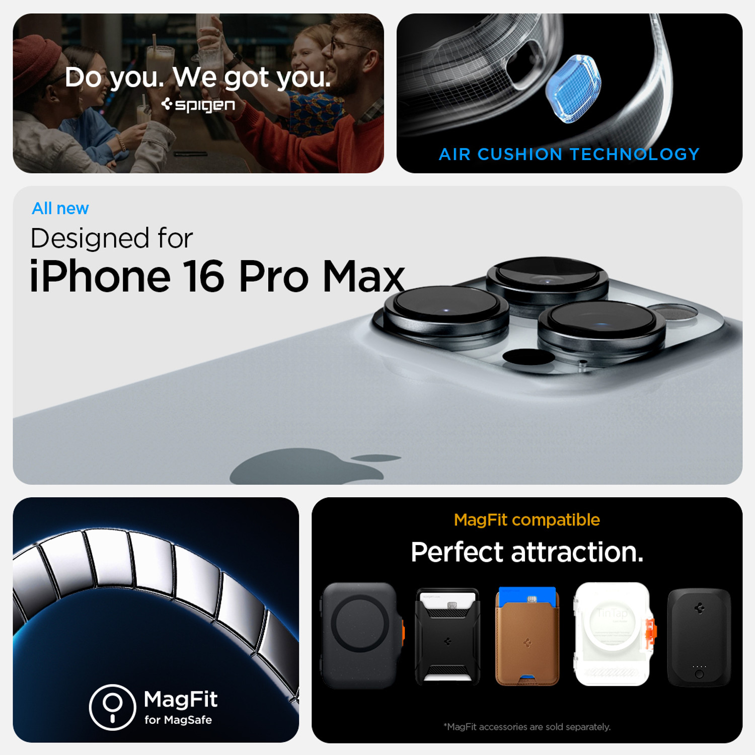 Image of Spigen Tough Armor (AI) MagFit Back Cover for Apple iPhone 16 Pro Max