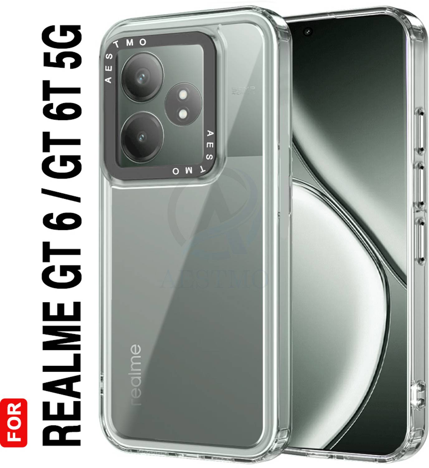 AESTMO Back Cover for Realme GT 6 5G, Realme GT 6T 5G