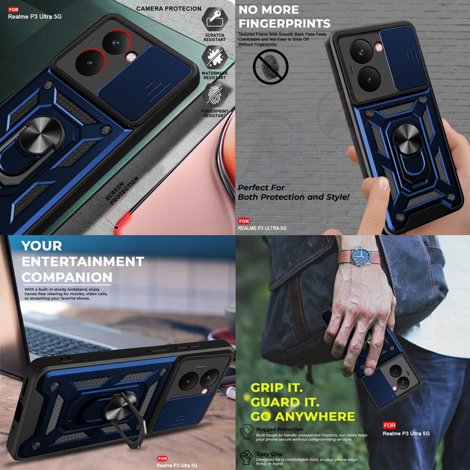 Image of AESTMO Back Cover for RealMe P3 Ultra 5G