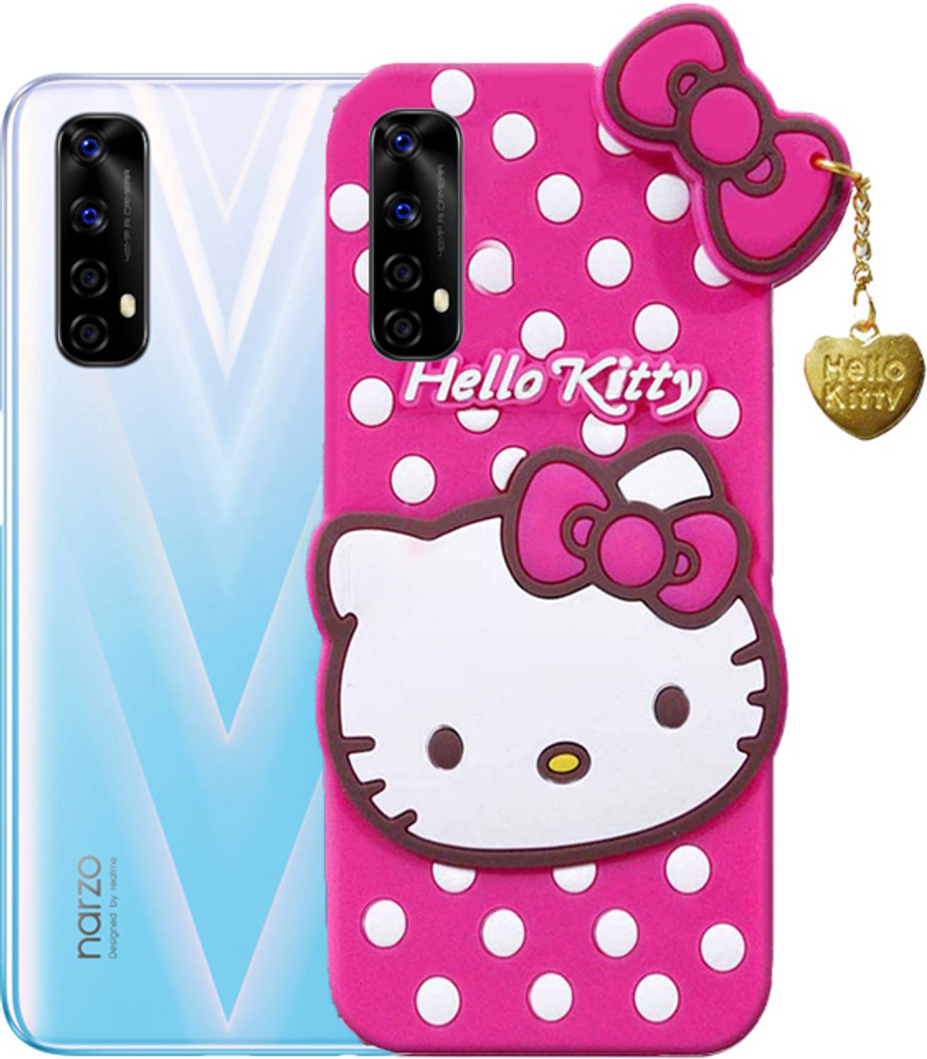BOZTI Back Cover for Realme Narzo 20 Pro, Cute Hello Kitty Case