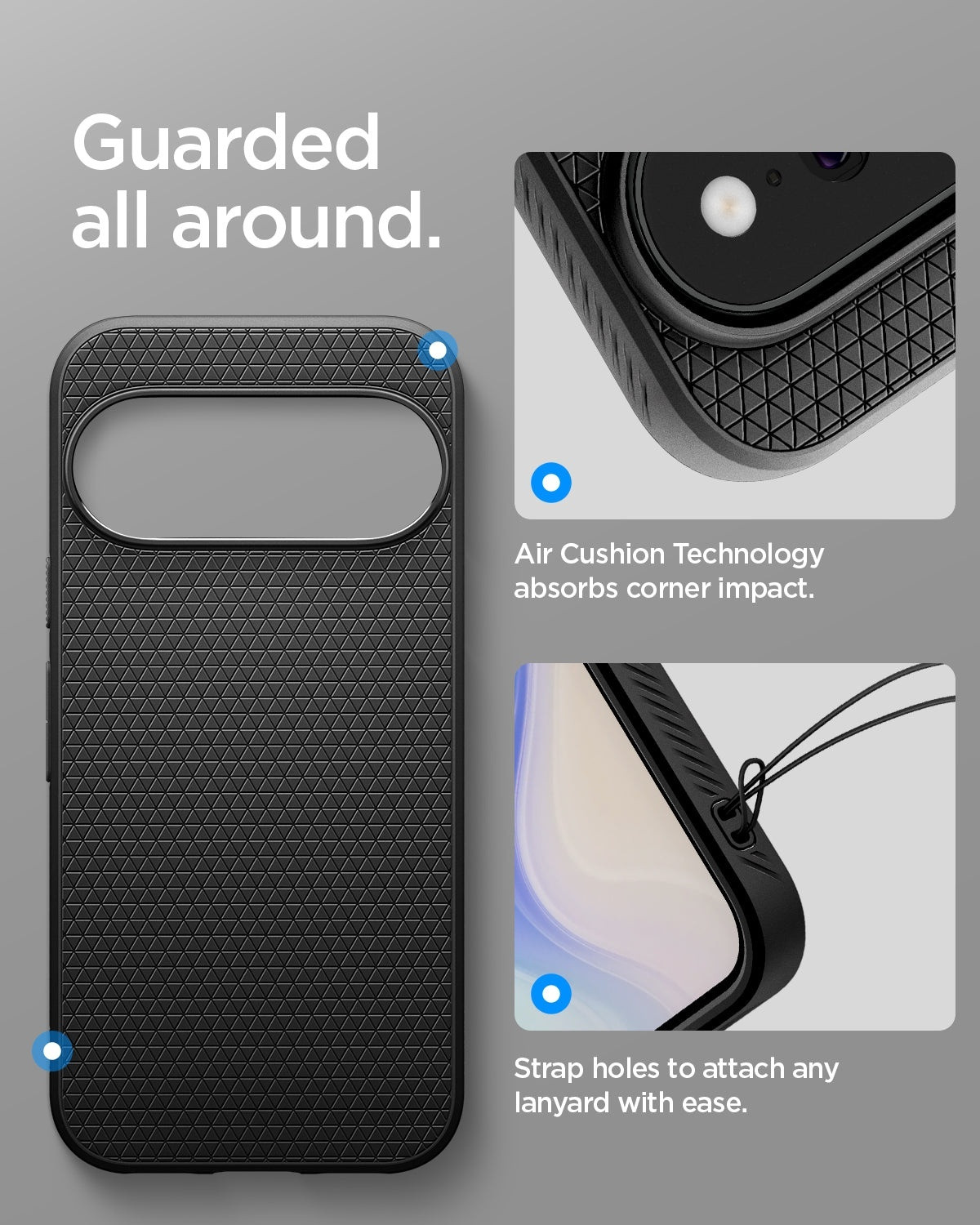 Image of Spigen Back Cover for Google Pixel 11 Pro (Black, Flexible, Thermoplastic Polyurethane, Pack of: 1)