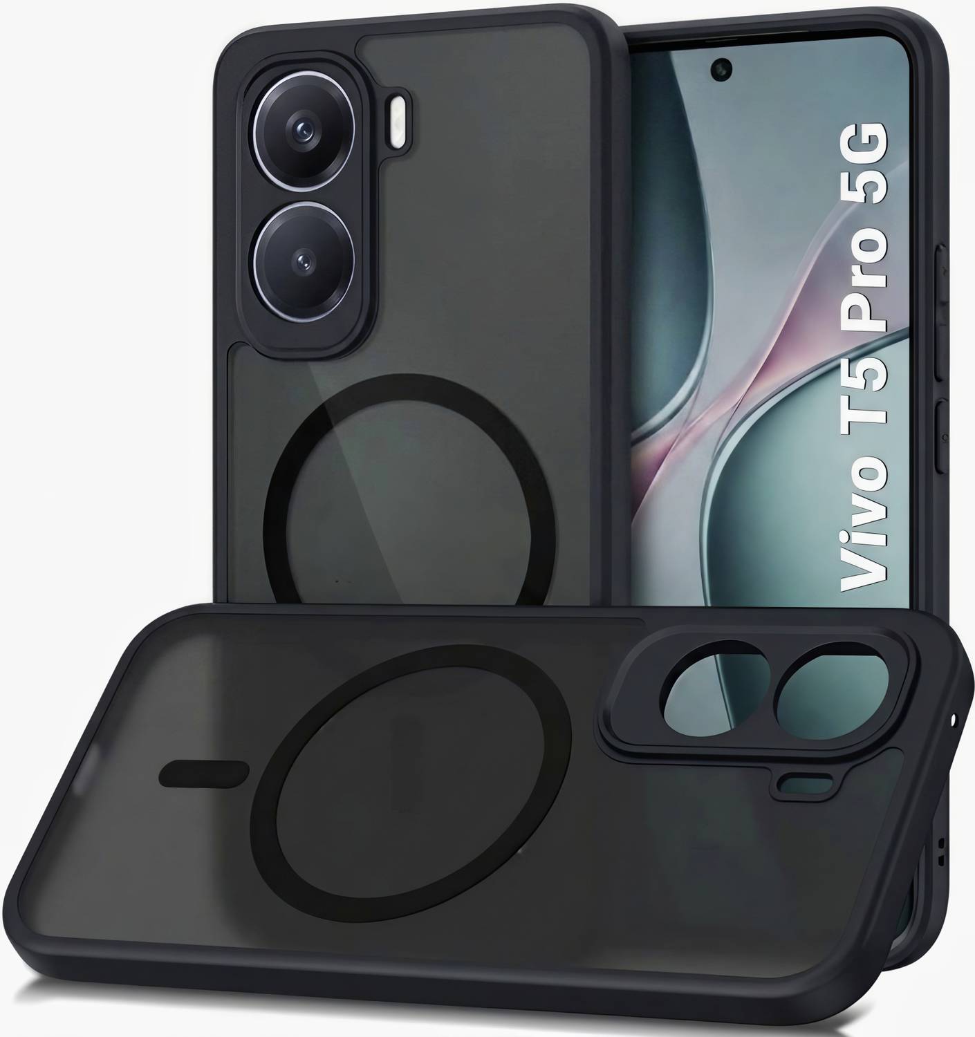 Xolia Back Cover for Vivo T5 Pro 5G Black - Image 1
