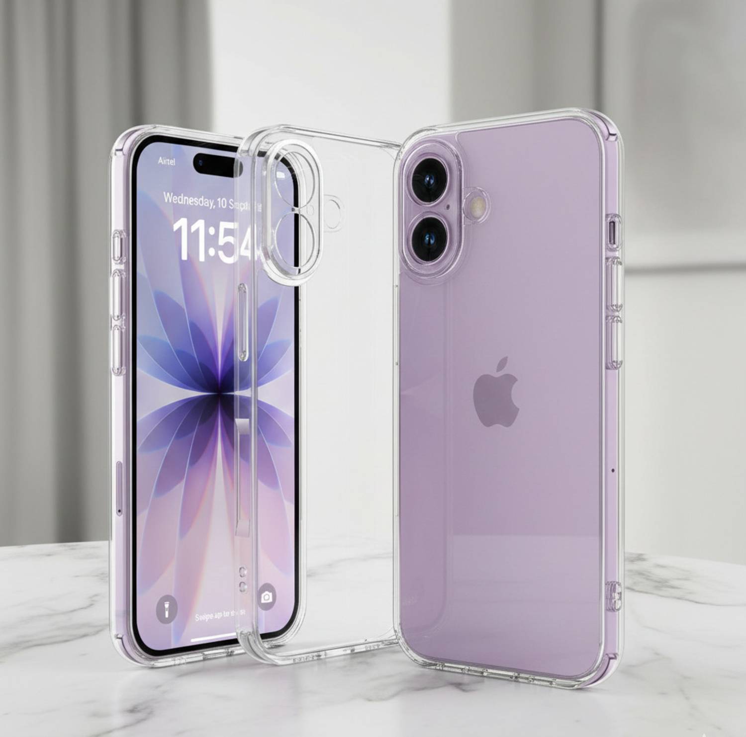 AmericHome Back Cover for Mobile Cover for Apple iPhone 17 (Silicon Super Clear Soft)