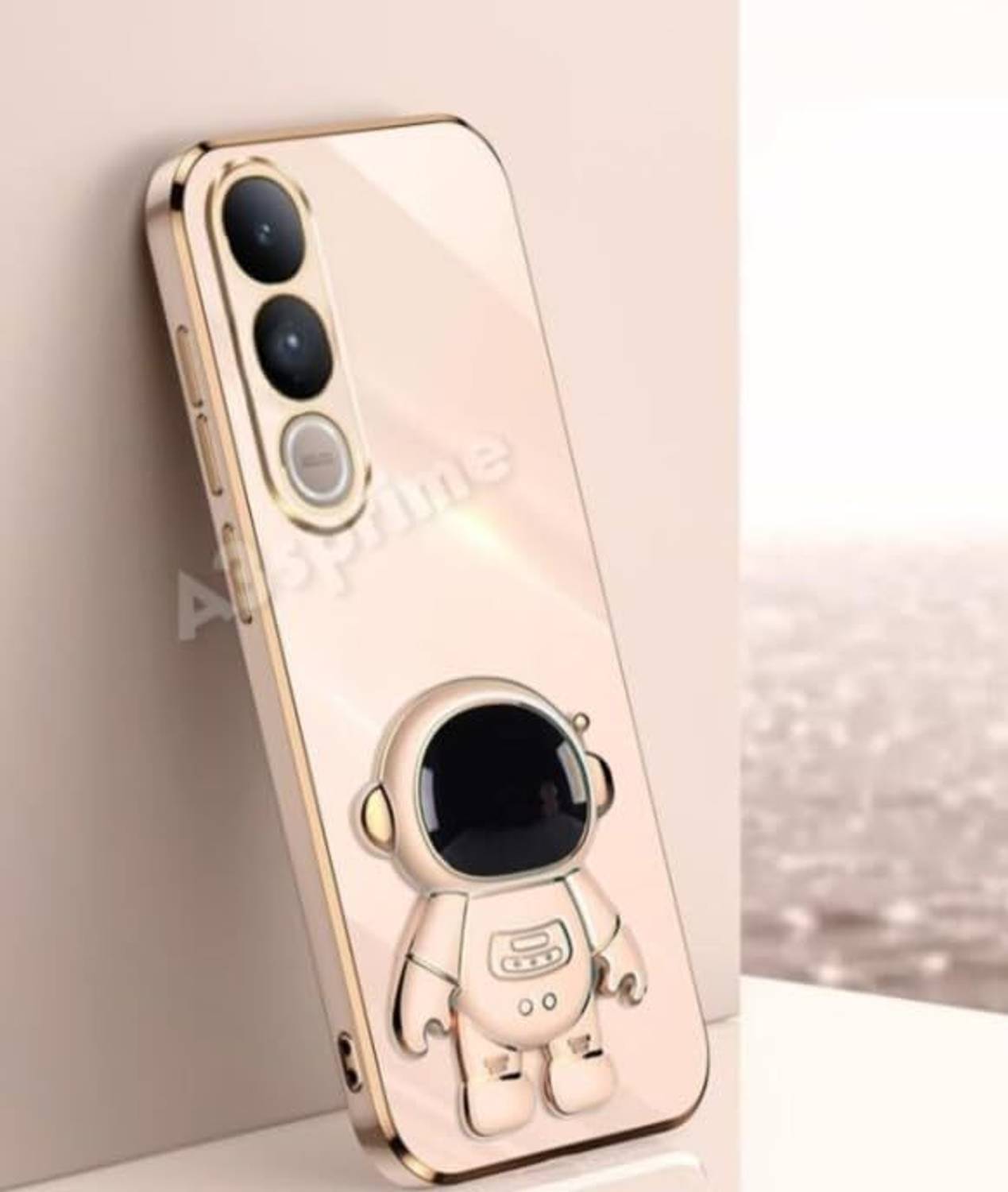 A3sprime Back Cover for vivo V70 FE 5G with Cute 3D Cartoon Shaped Folding Mobile Stand Holder