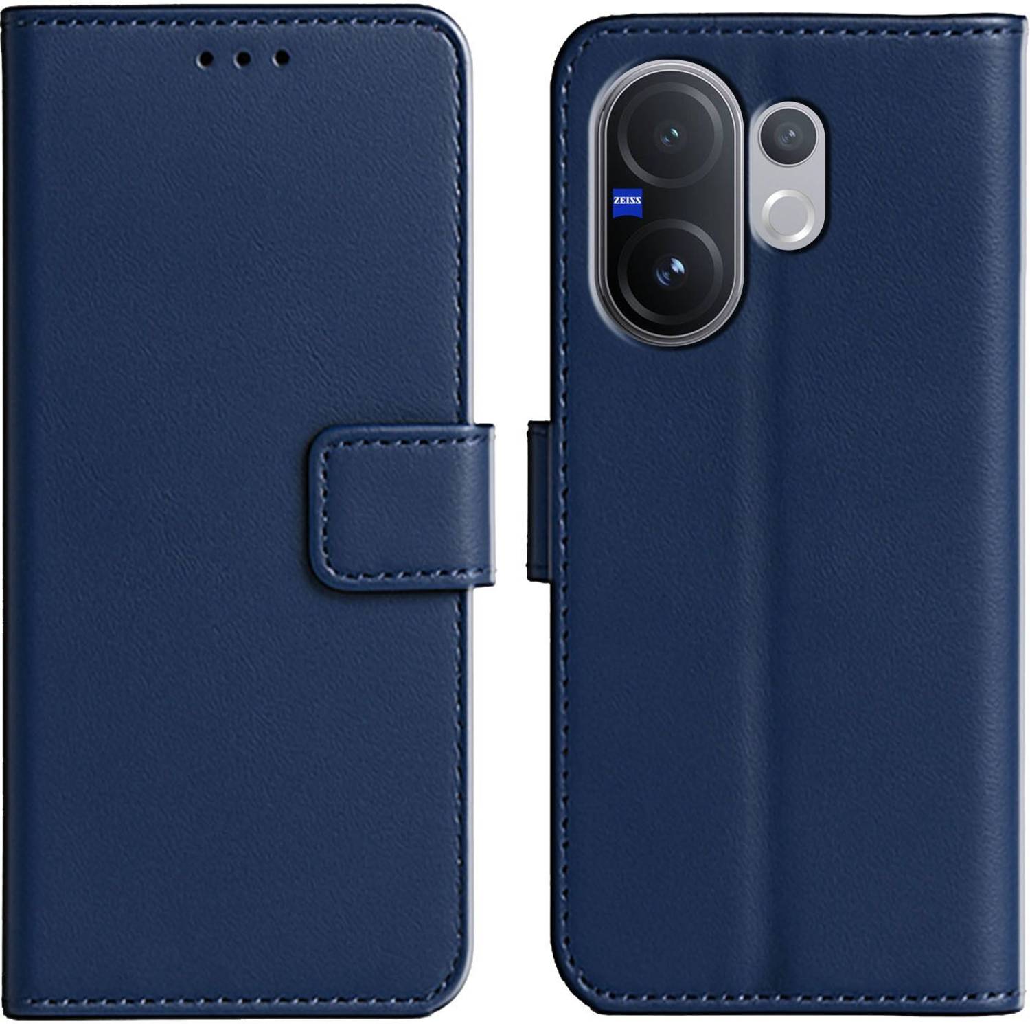 Ascensify Back Cover for Vivo V60 5G Premium PU Leather Flip Cover with Card Slots & Stand Feature