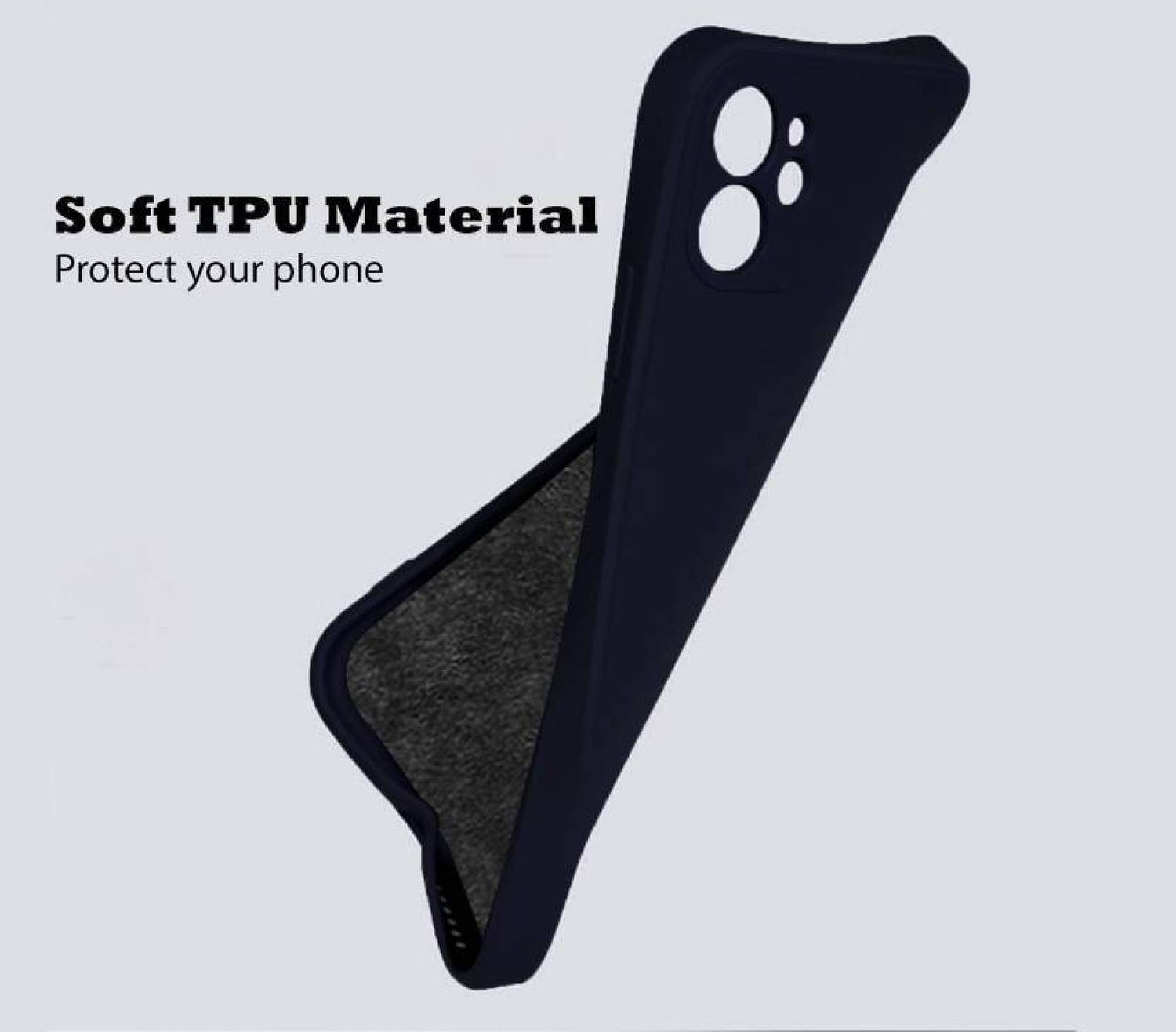 ASMANTIC Back Cover for iQOO Neo 7 PRO Black - Image 2