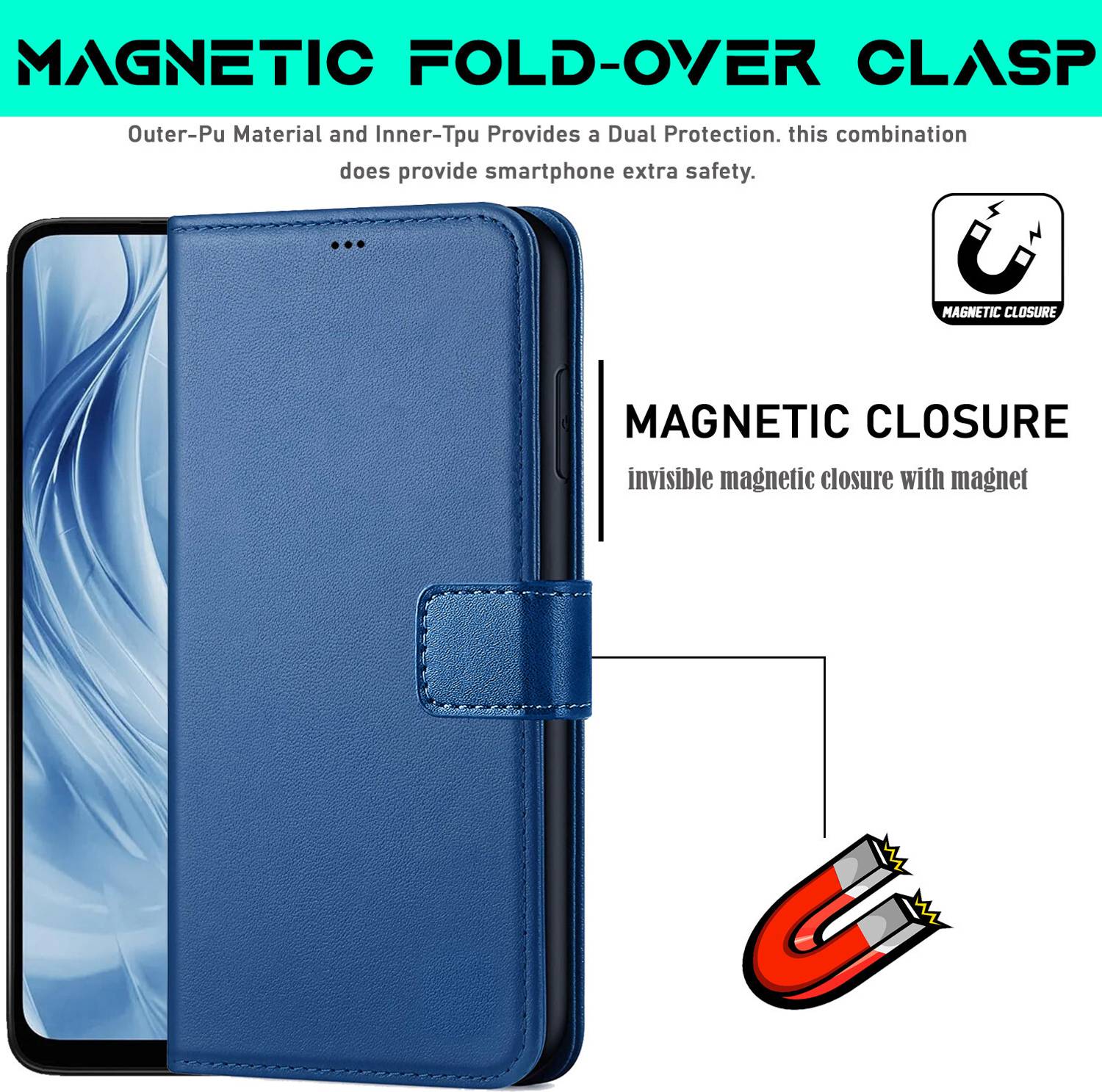 goriseon Back Cover for Redmi 13C 5G Blue - Image 3