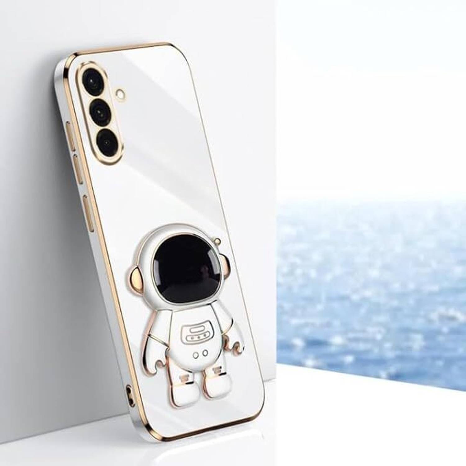A3sprime Back Cover for Samsung Galaxy A17 5G with Cute 3D Cartoon Shaped Folding Mobile Stand Holder