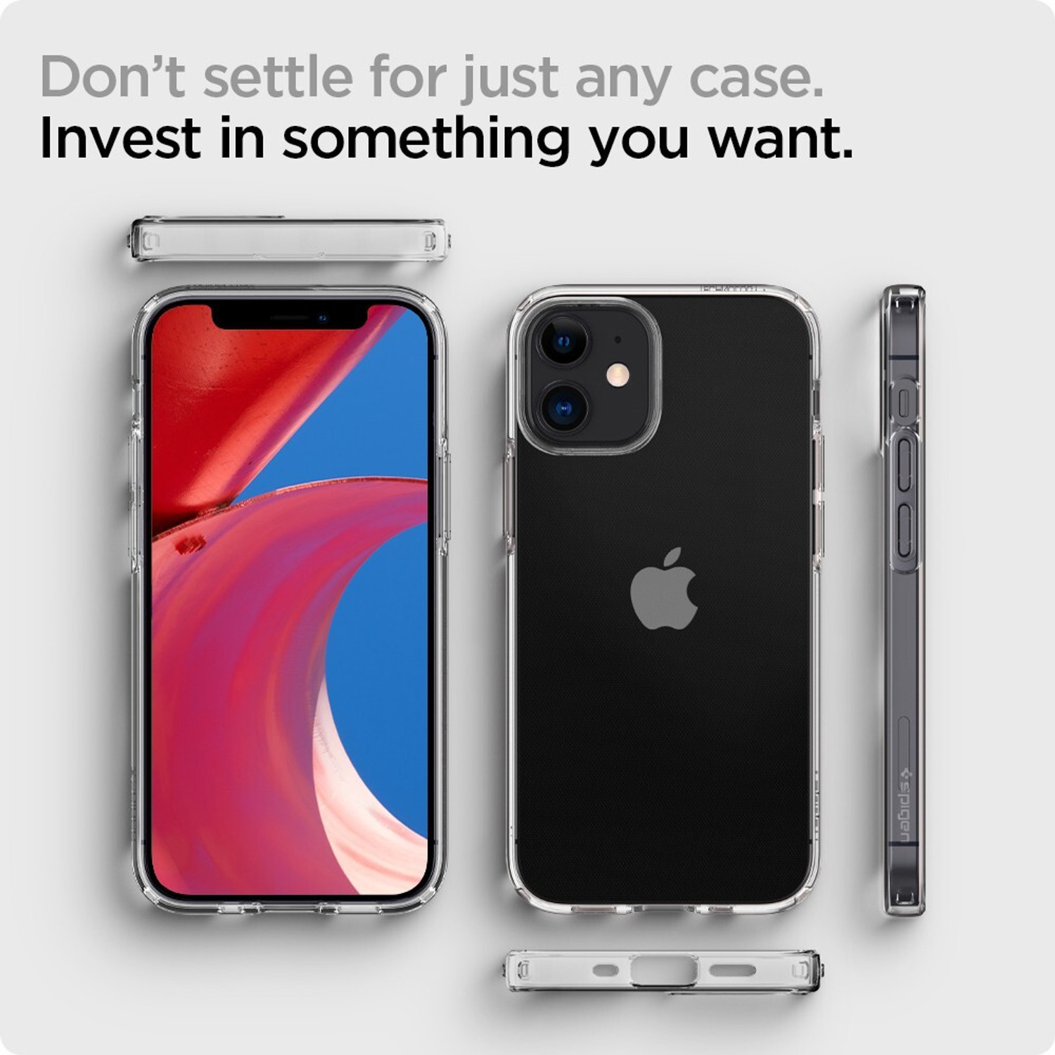 Image of Spigen Liquid Crystal Back Cover for Apple iPhone 12 mini