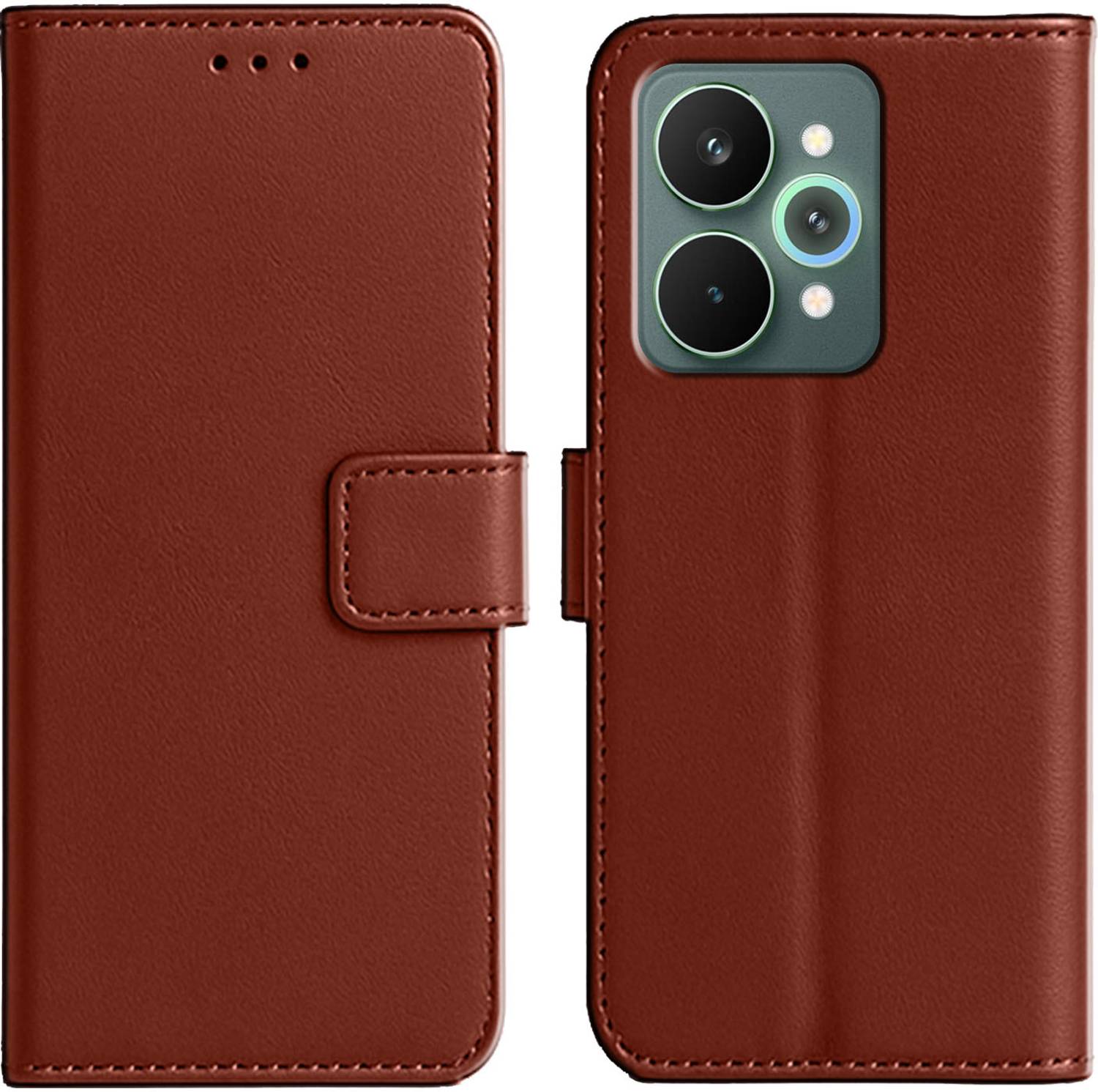 Ascensify Back Cover for Realme 15 Pro 5G Premium PU Leather Flip Cover with Card Slots & Stand Feature