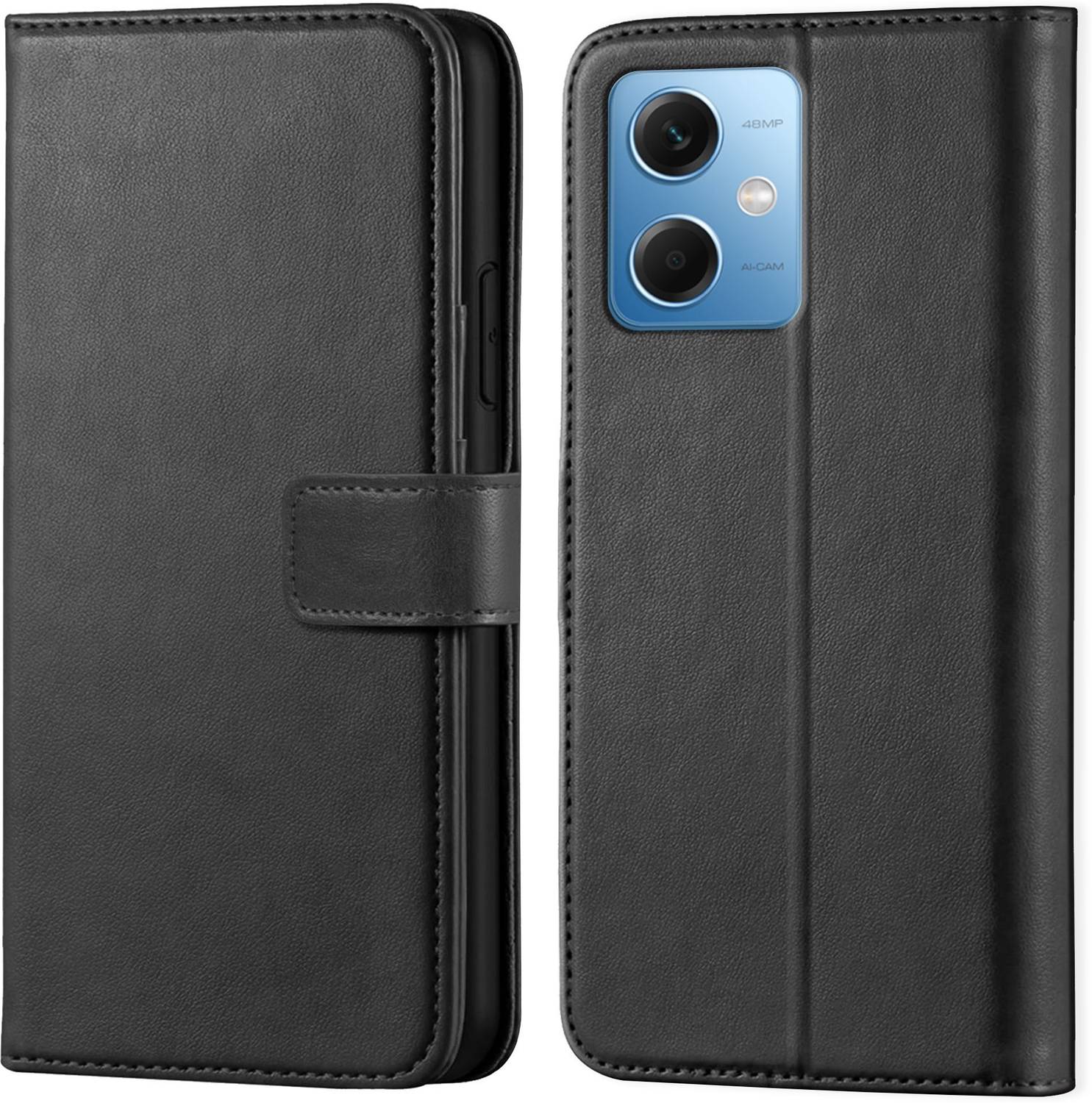 Ascensify Back Cover for Redmi Note 12 5G Vintage Flip Wallet Back Case Cover [Artitifial Leather]