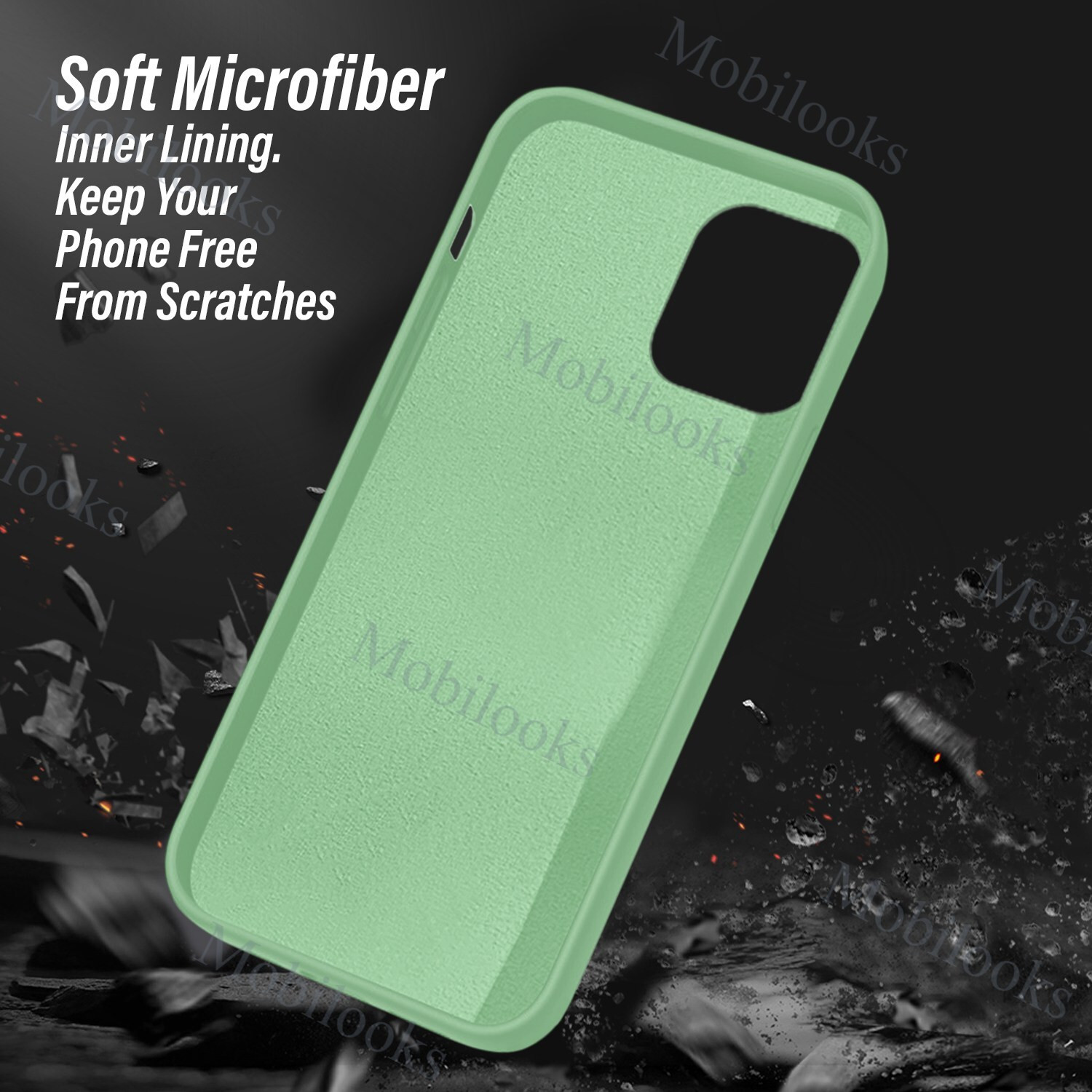 Image of MobiLooks Back Cover for Samsung Galaxy S23 FE 5G, Liquid Silicone Silky-Soft Full Body Protection Shockproof