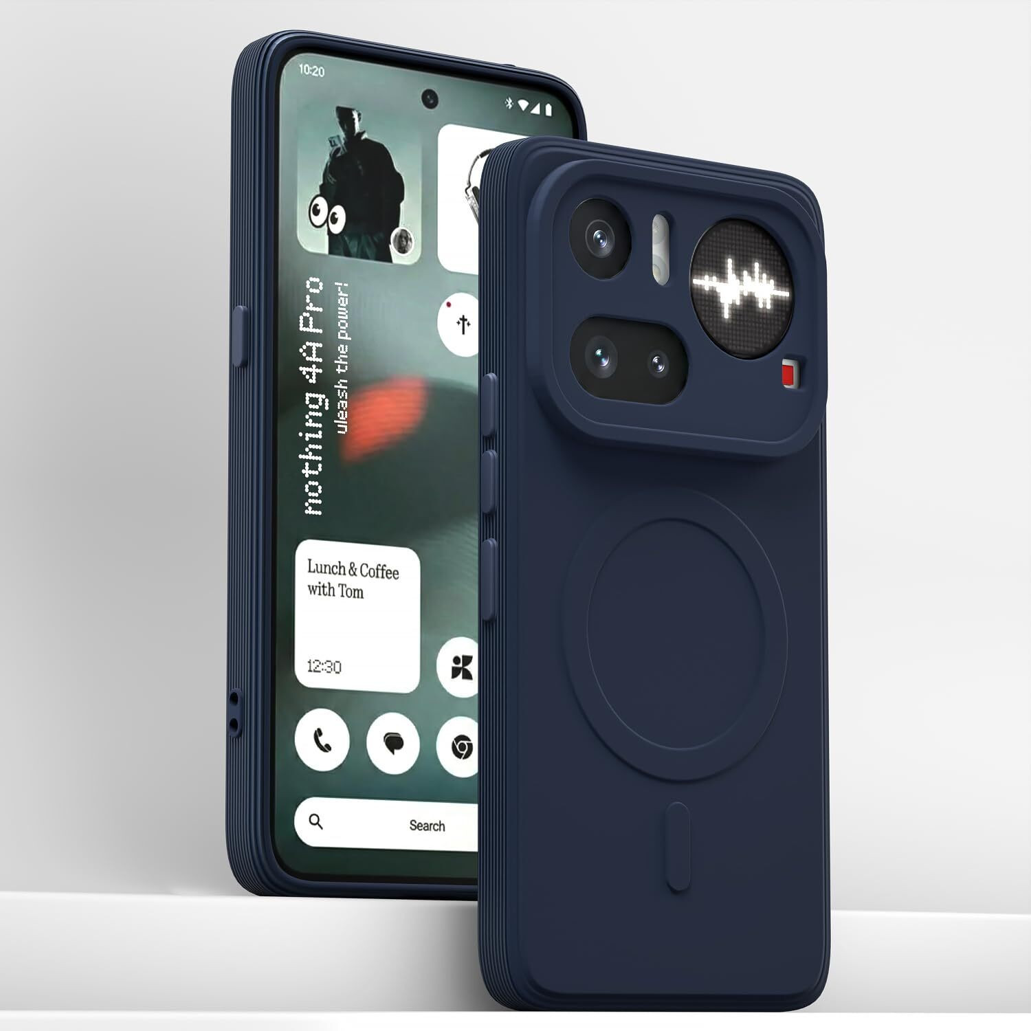 Image of SESS XUSIVE Back Cover for Nothing Phone 4A Pro 5G Soft Matte Silicone Slim Fit Bumper Cover - Blue