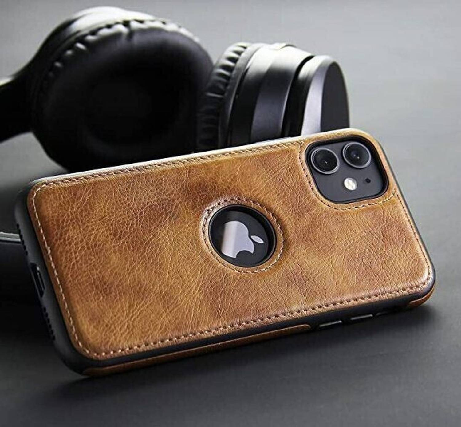 Luxury Leather Back Cover for Apple iPhone 12 - Image 4