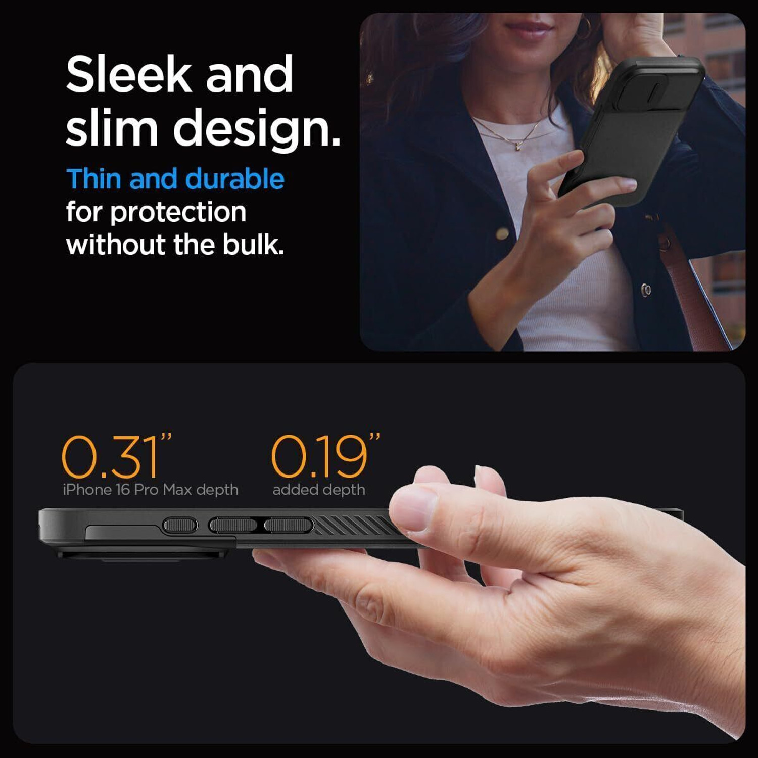 Image of Spigen Optik Armor MagFit Back Cover for iPhone 16 Pro Max