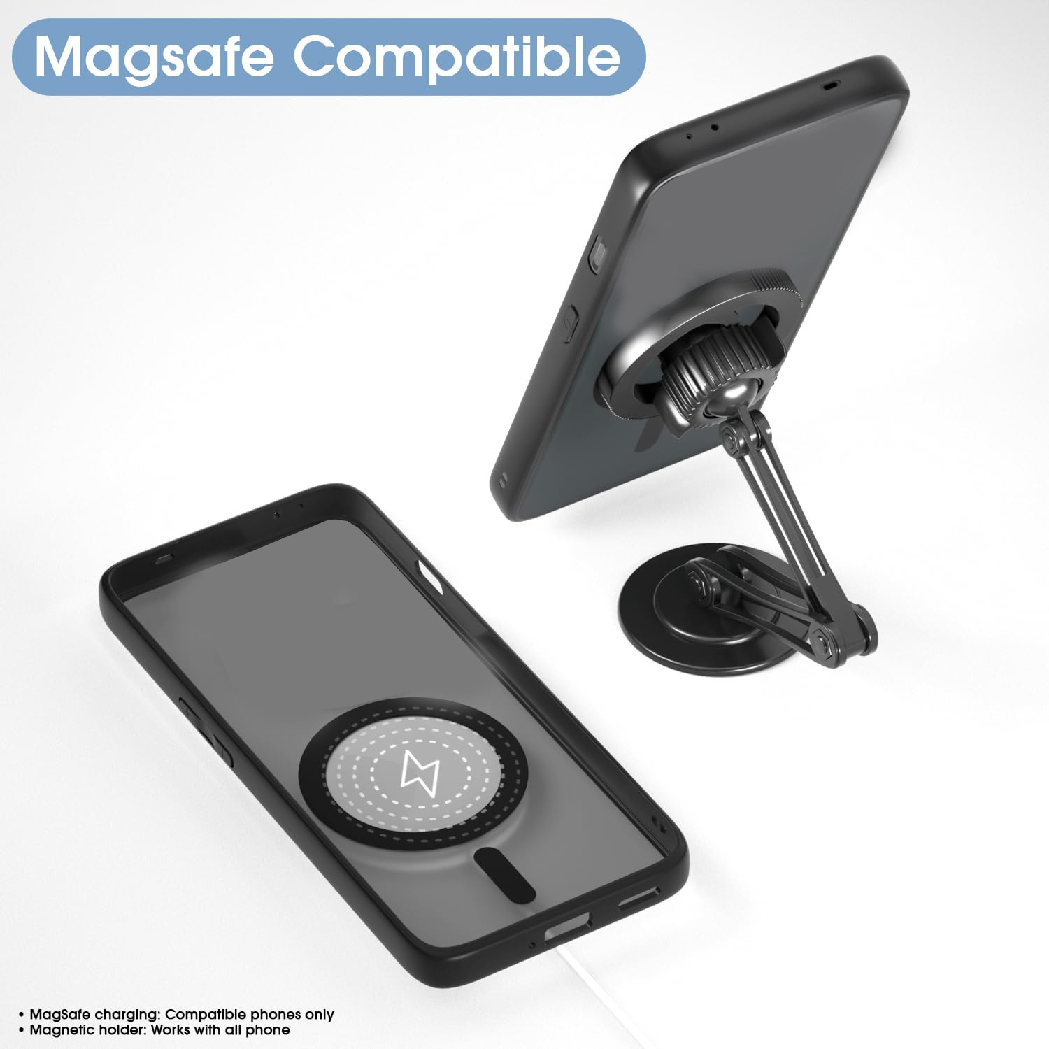 Image of VAPRIF Back Cover for vivo T4x 5G, MagSafe Hybrid Matte Case | Translucent Smoke | Magnetic Shockproof Hard (Black, Matte Finish, Plastic, Silicon, Pack of: 1)
