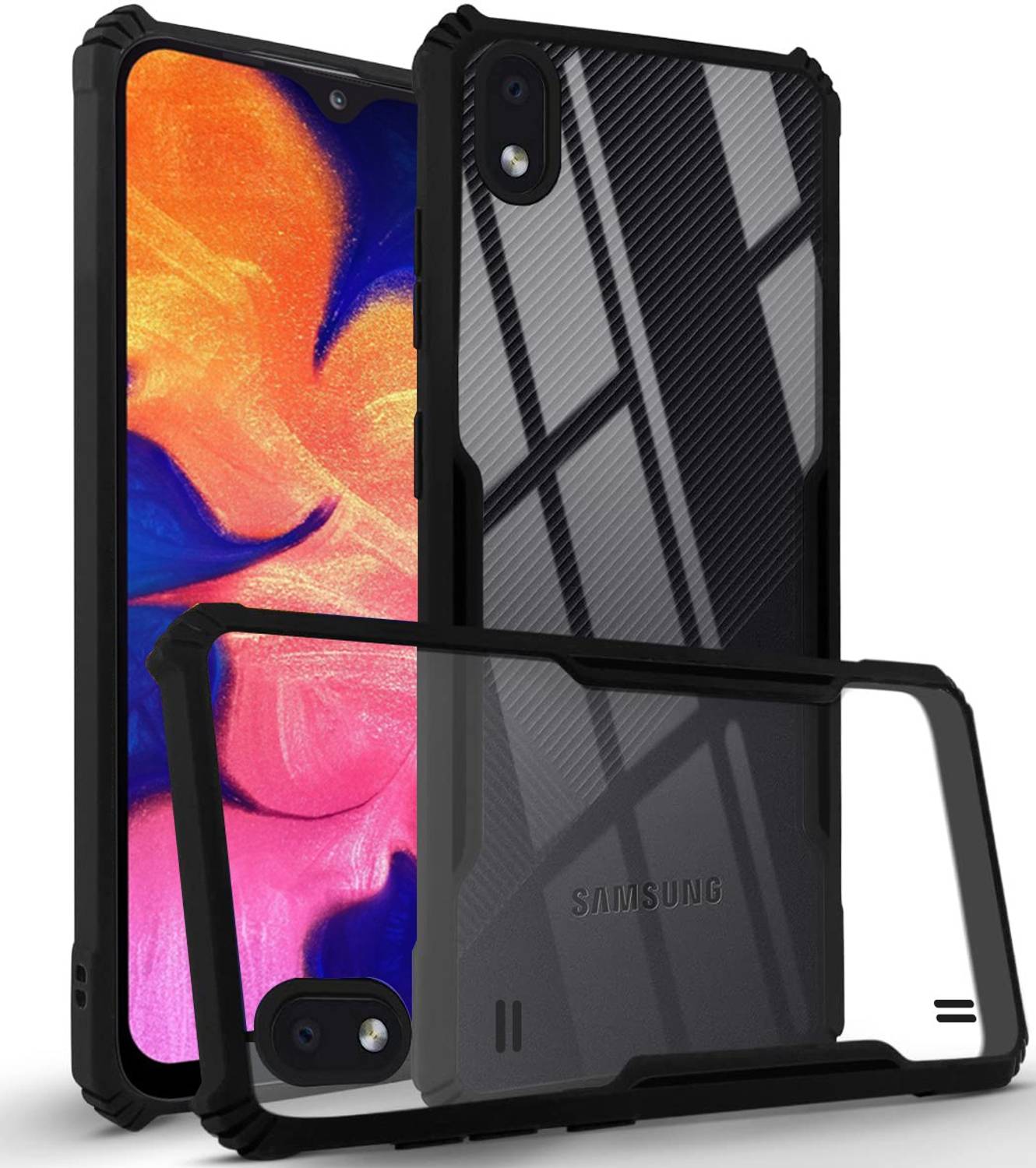 aadhvik Back Cover for Samsung Galaxy A10 Black - Image 1