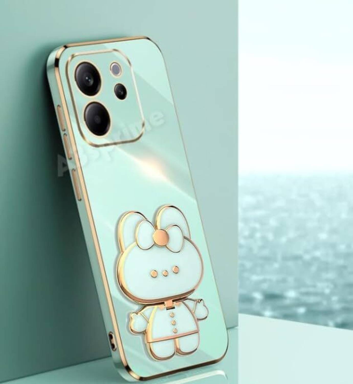 A3sprime Back Cover for vivo V70 Elite 5G with Cute 3D Cartoon Shaped Folding Mobile Stand Holder