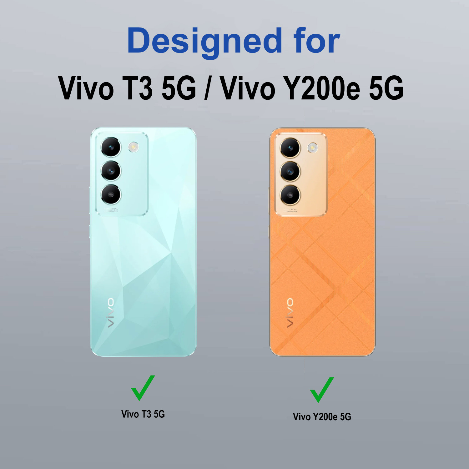 Image of GLOBAL NOMAD Back Cover for vivo T3 5G (Transparent, Grip Case, Thermoplastic Polyurethane, Pack of: 1)