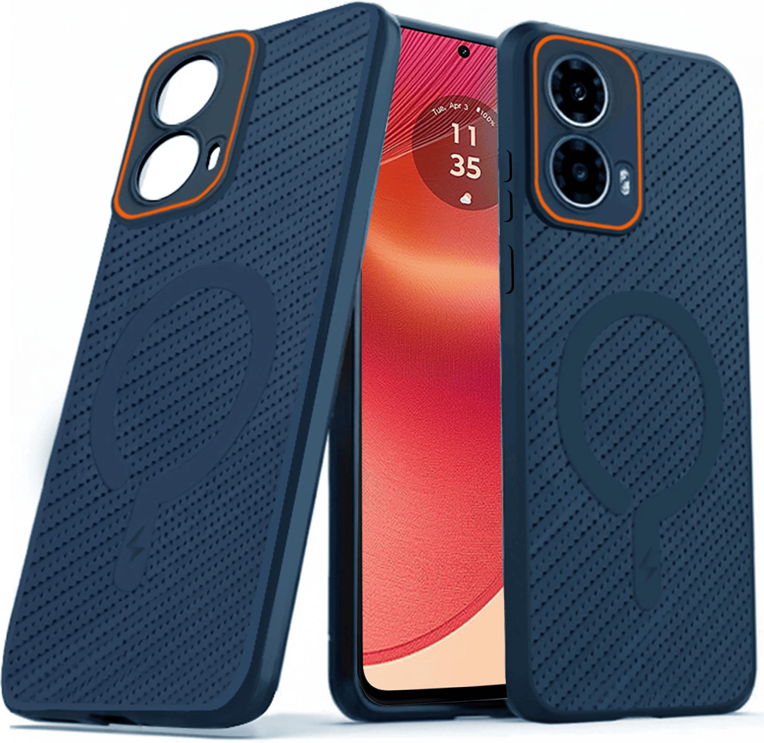 Image of ArmourPro Back Cover for MOTOROLA Edge 50 Fusion, MOTOROLA Edge 50 Fusion, Carbon Fiber Magsafe Case