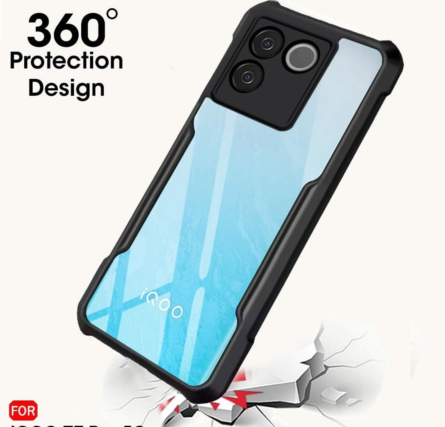 Image of Aaralhub Back Cover for vivo T2 Pro 5G (Green, Dual Protection, Rubber, Plastic)