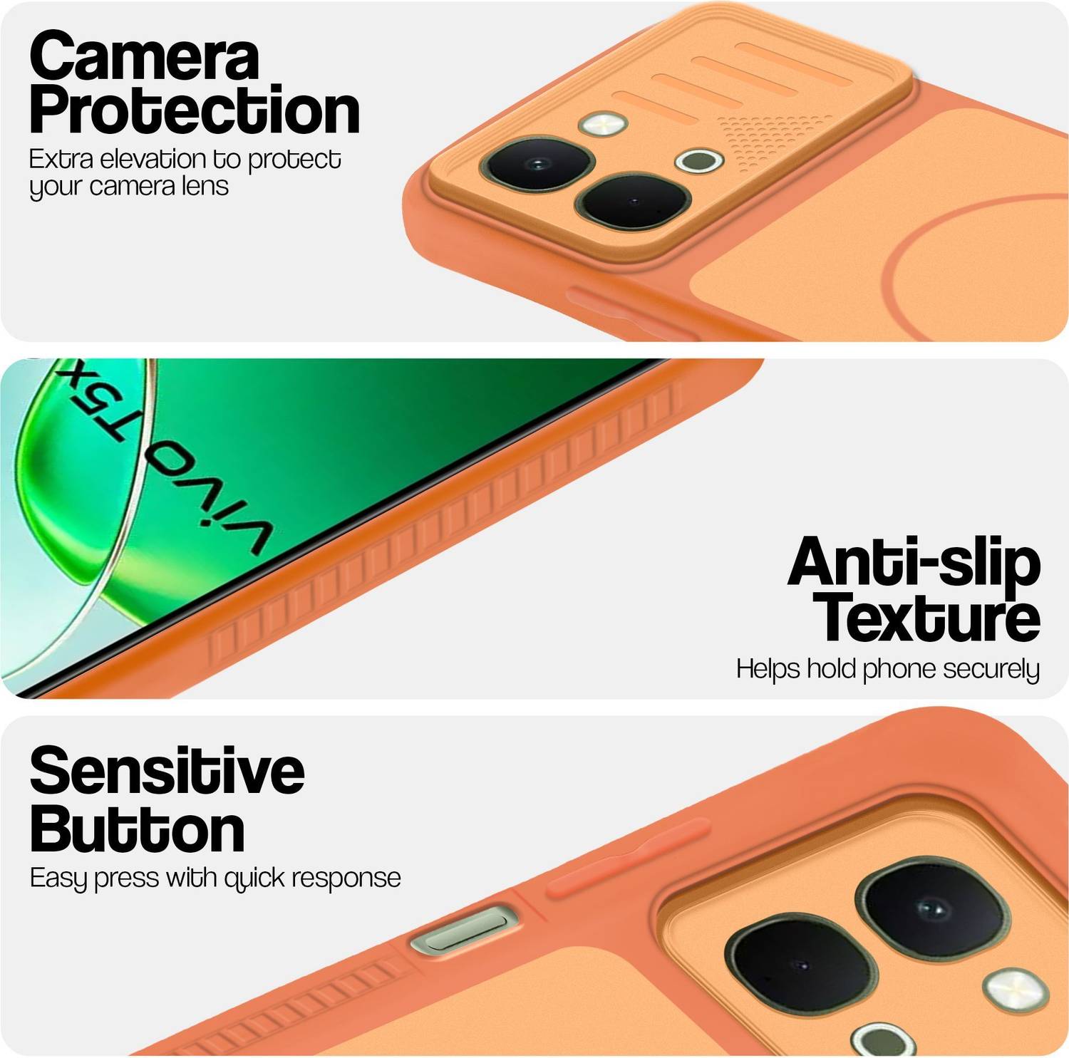 Mr. Case Back Cover for Vivo T5x 5G Orange - Image 3