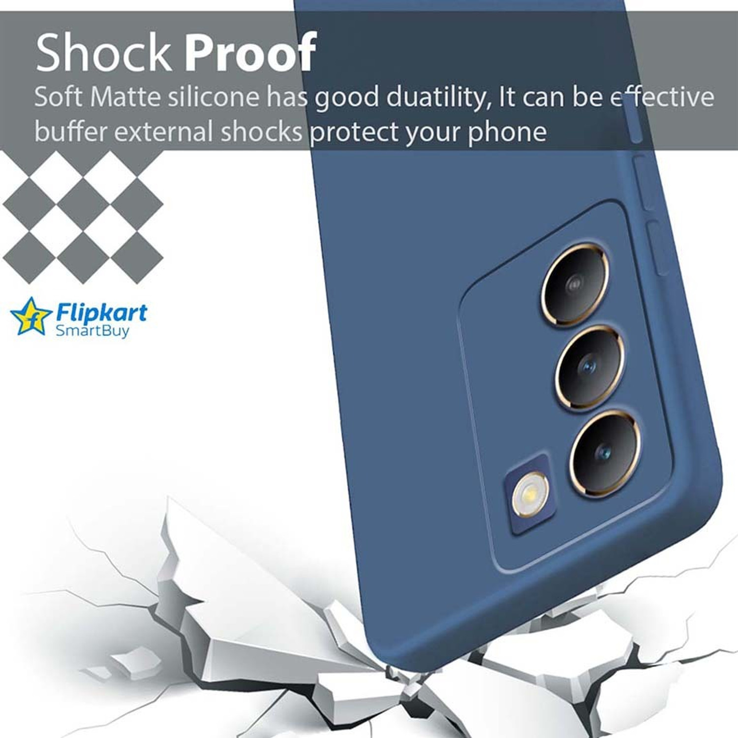 Image of Flipkart SmartBuy Back Cover for Vivo T3 5G, Vivo Y200e 5G