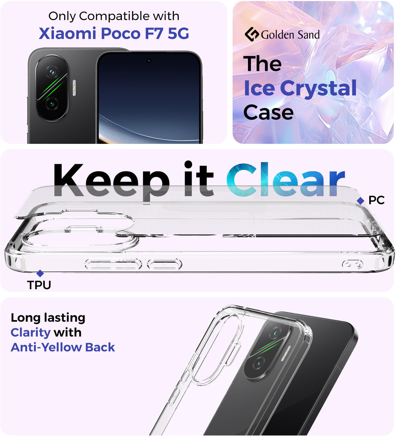 Image of Golden Sand Back Cover for POCO F7