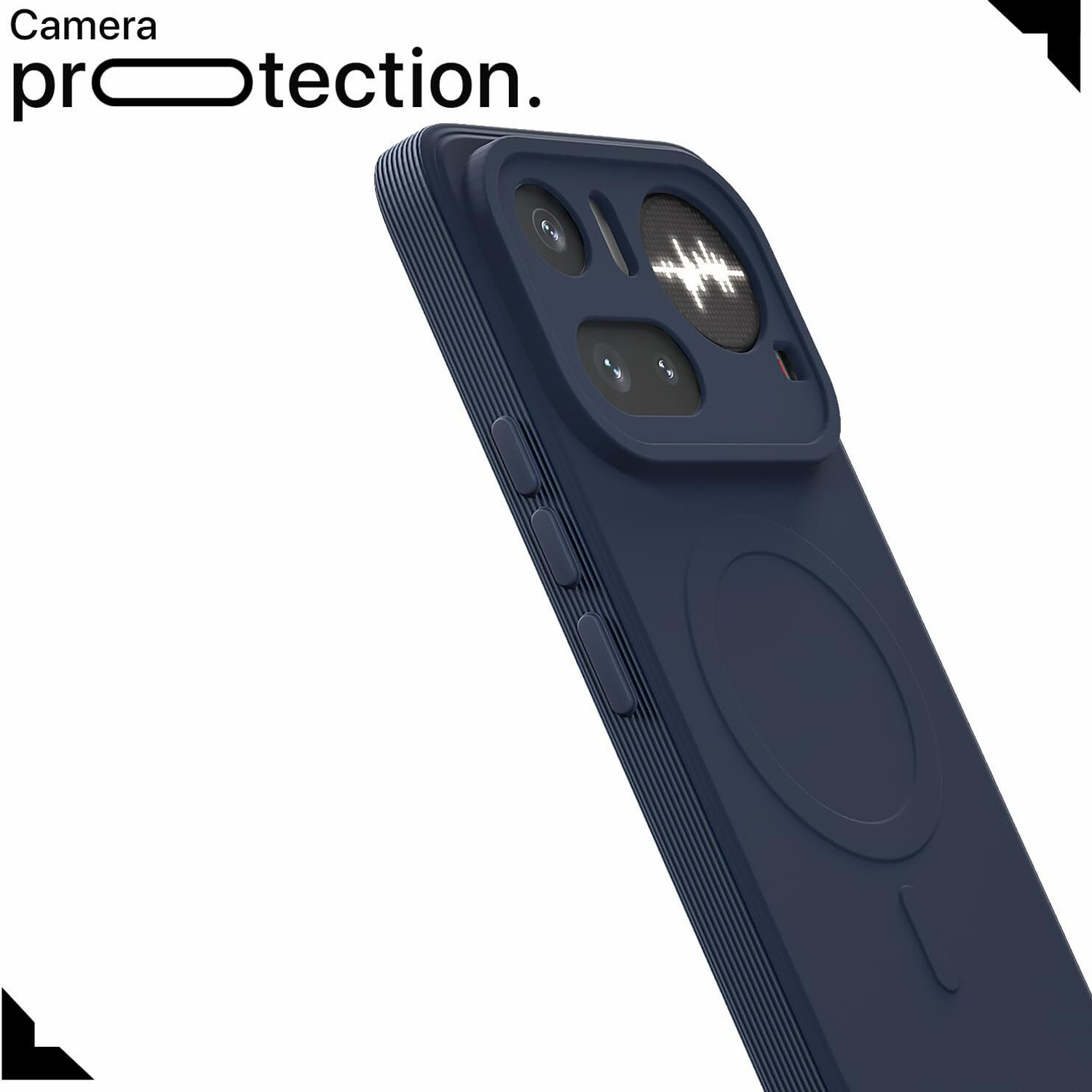 Image of SESS XUSIVE Back Cover for Nothing Phone 4A Pro 5G Soft Matte Silicone Slim Fit Bumper Cover - Blue